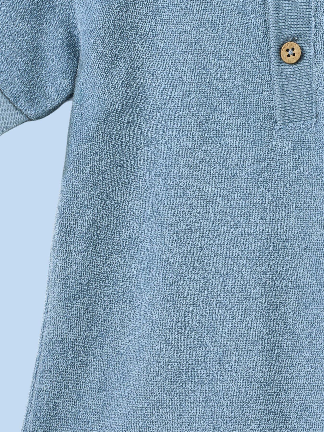 Image 4 of 4 of Wheat Baby Boys Shorty Romper - Blue