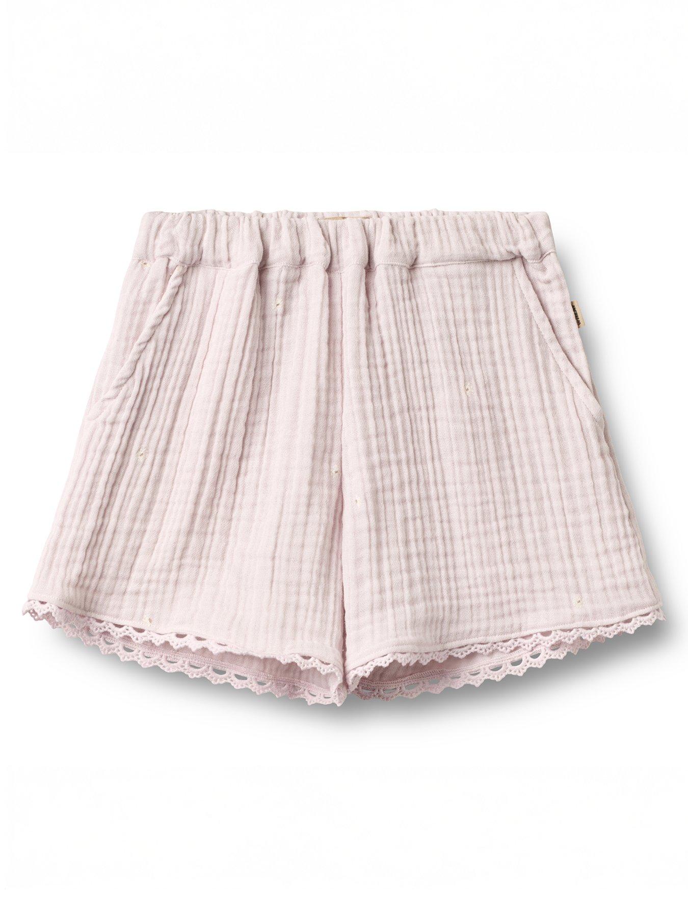 Image 2 of 5 of Wheat Girls Cheesecloth Co-ord Shorts - Purple - Purple