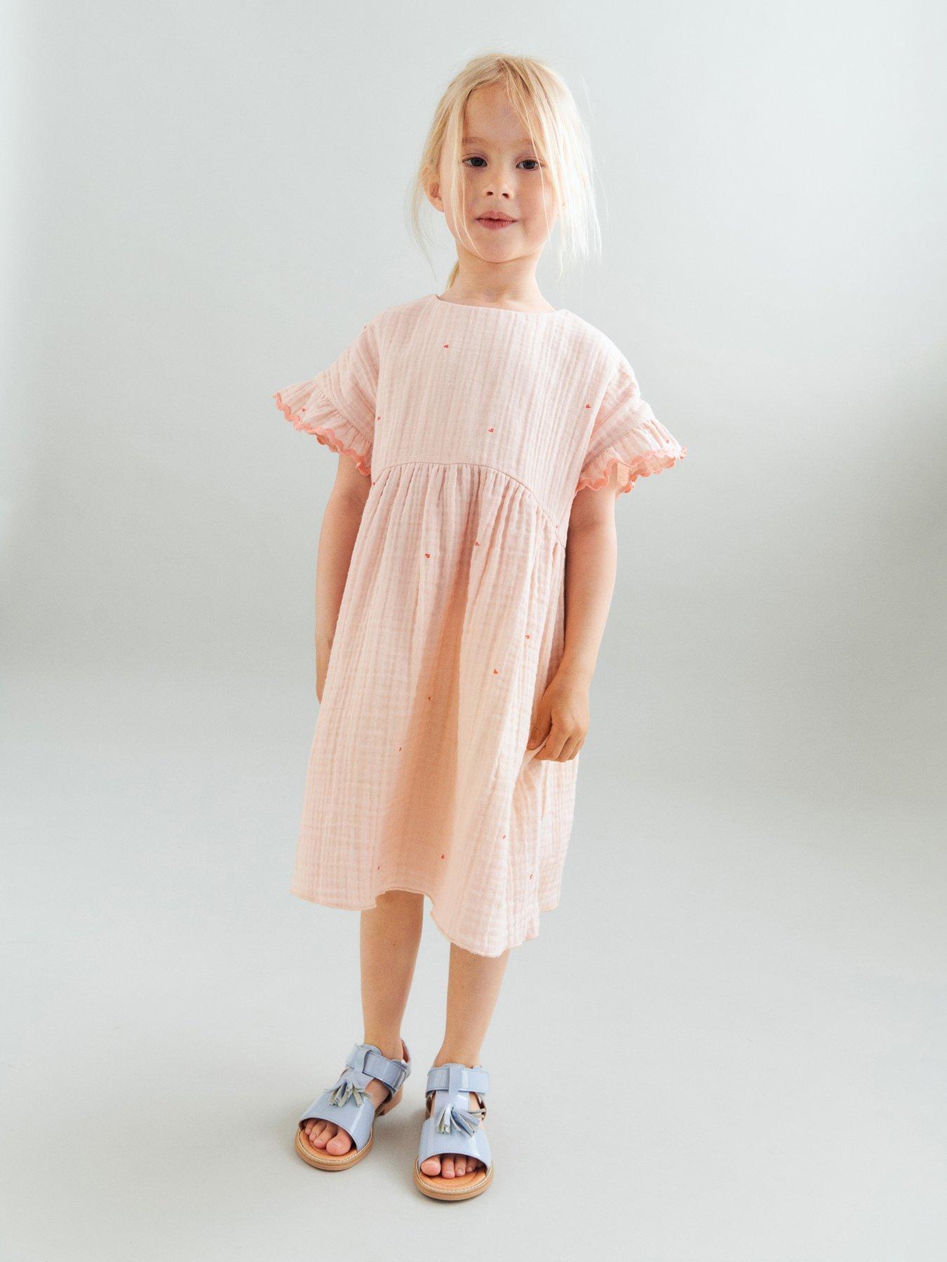 Wheat Girls Sibling Lace Dress - Pink