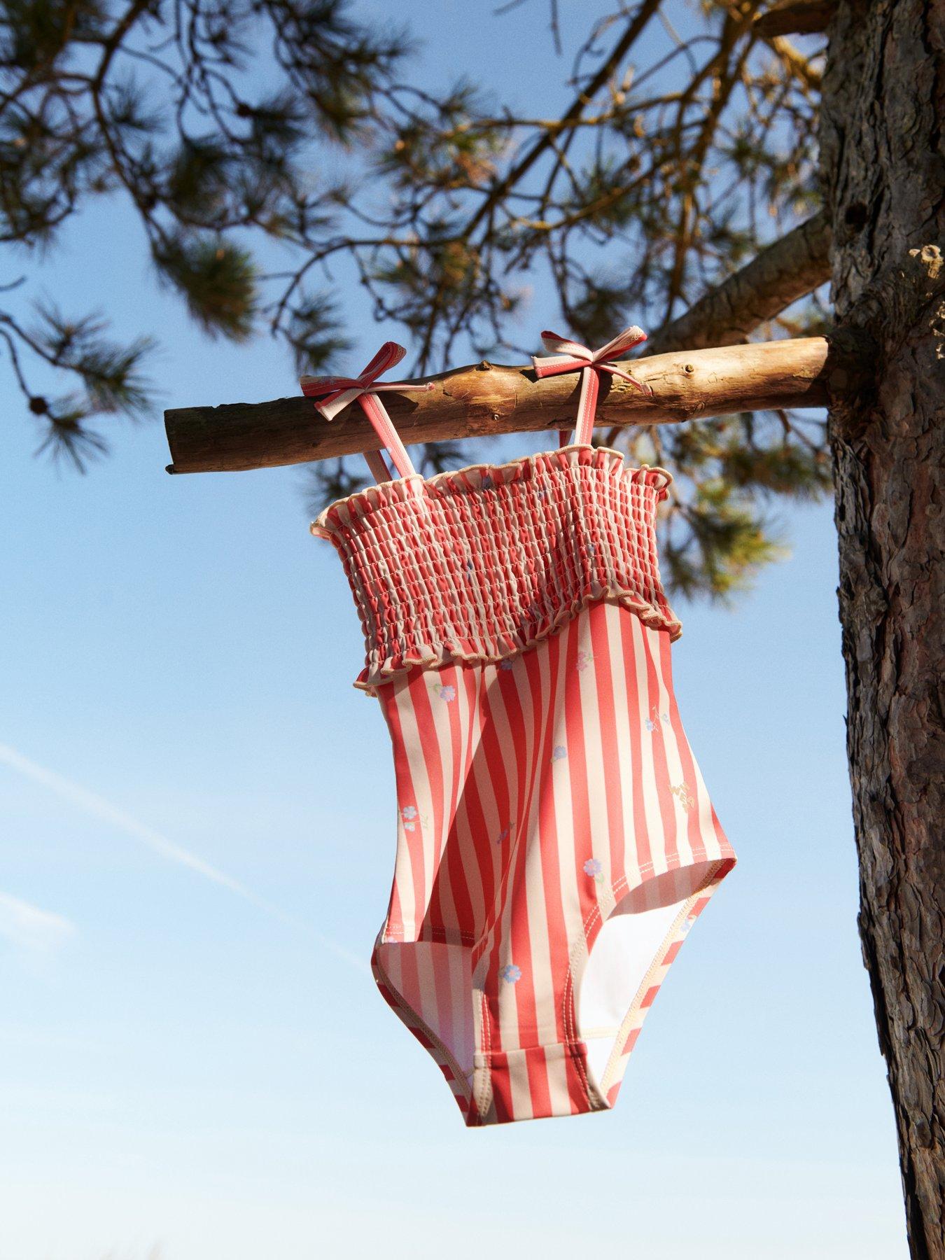 Wheat Girls Selma Stripe Swimsuit - Red