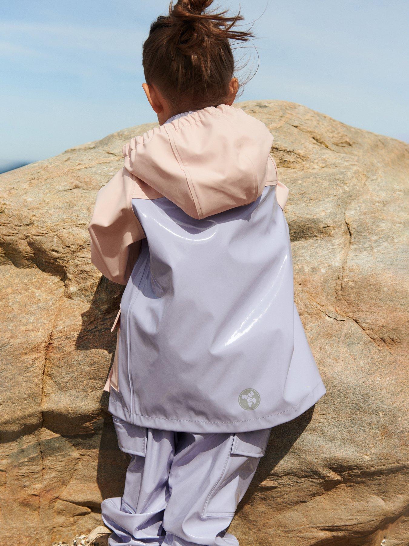 Image 6 of 6 of Wheat Girls Colourblock Rain Jacket - Multi