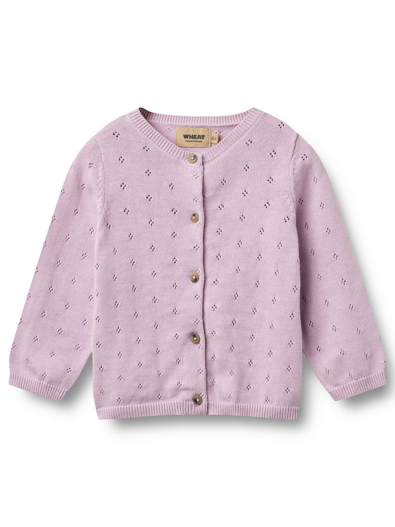 Wheat Baby Girls Maia Knitted Cardigan - Purple