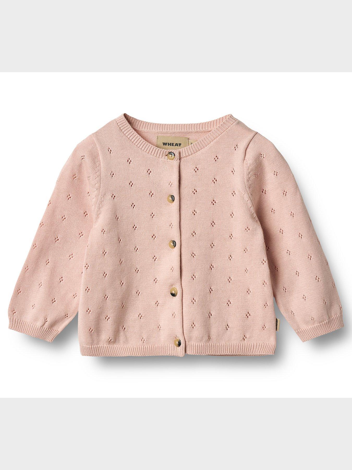 Wheat Baby Girls Maia Knitted Cardigan - Light Pink