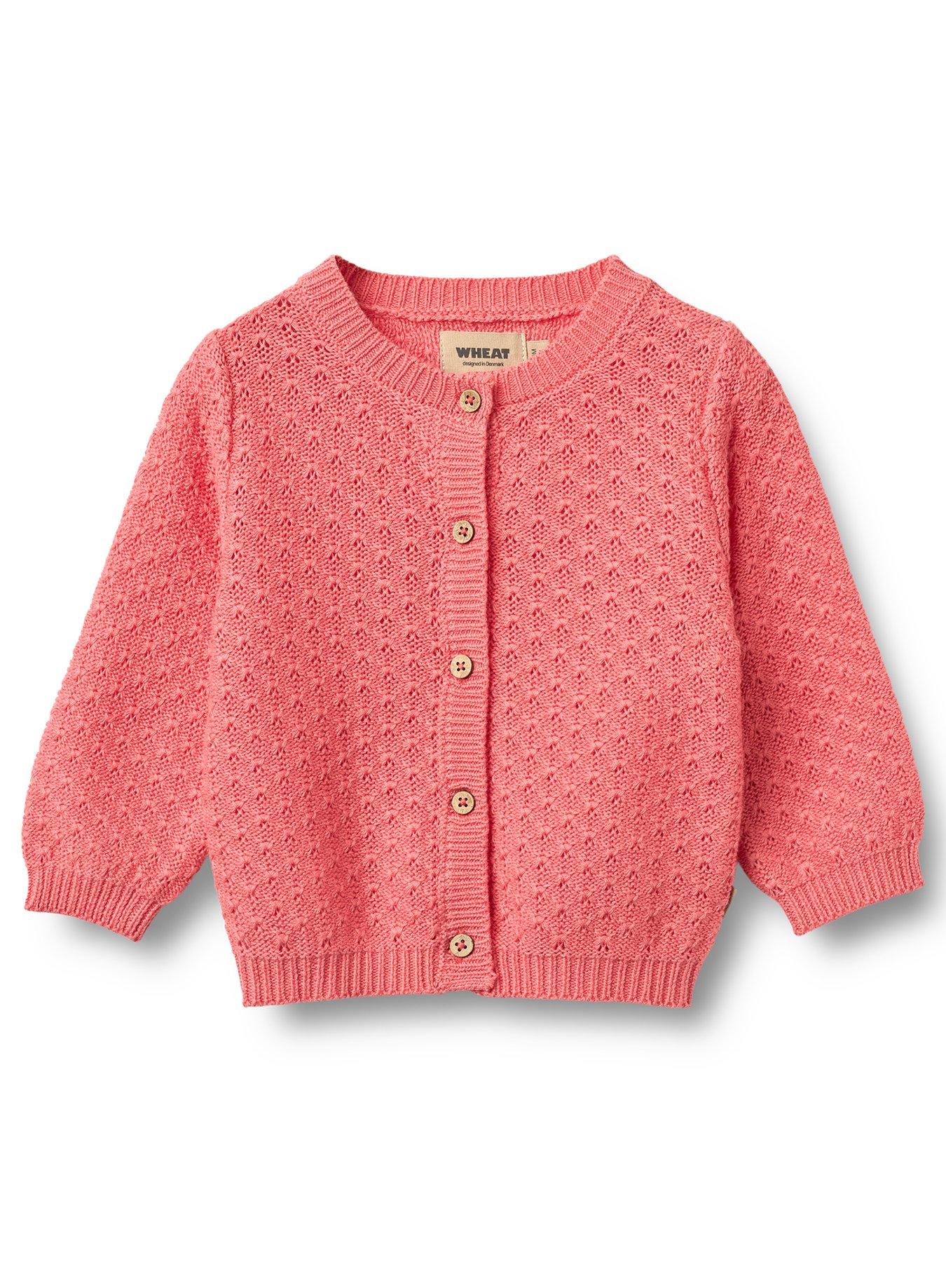 Image 1 of 3 of Wheat Baby Girls Sibling Magnella Knitted Cardigan - Pink