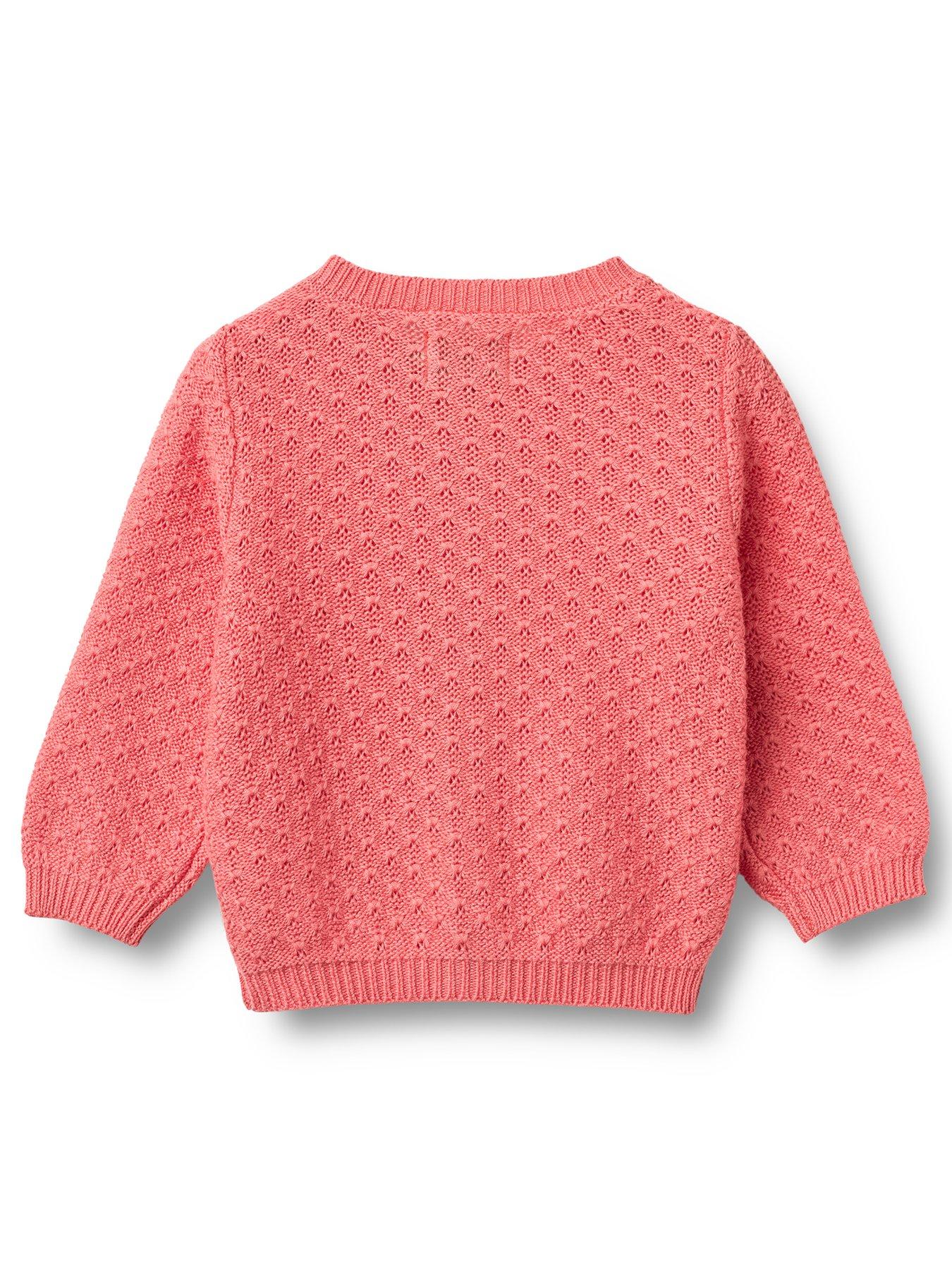 Image 2 of 3 of Wheat Baby Girls Sibling Magnella Knitted Cardigan - Pink