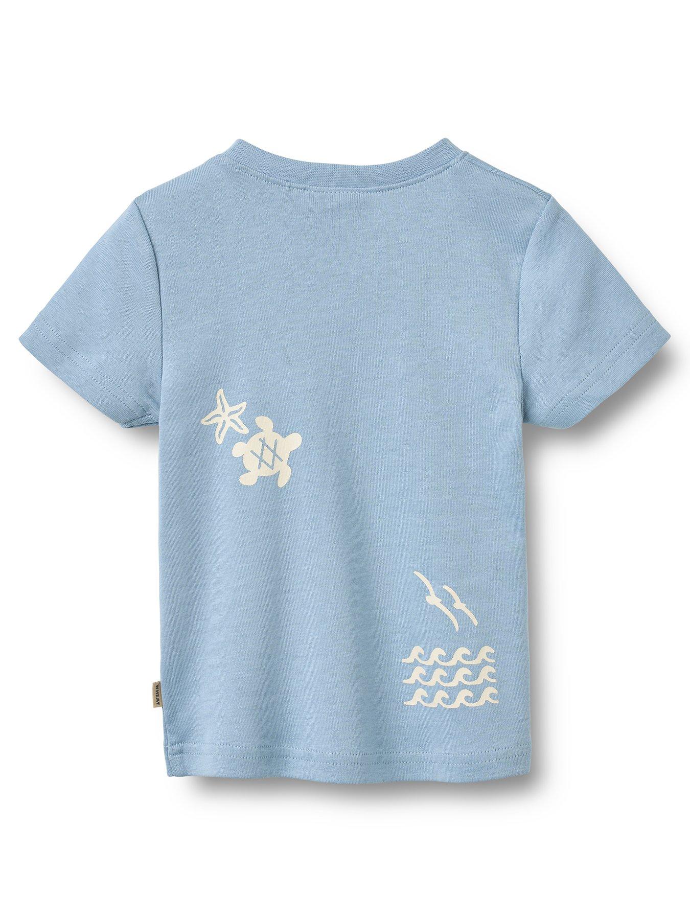 Image 2 of 3 of Wheat Baby Boys Short Sleeve Tshirt - Blue