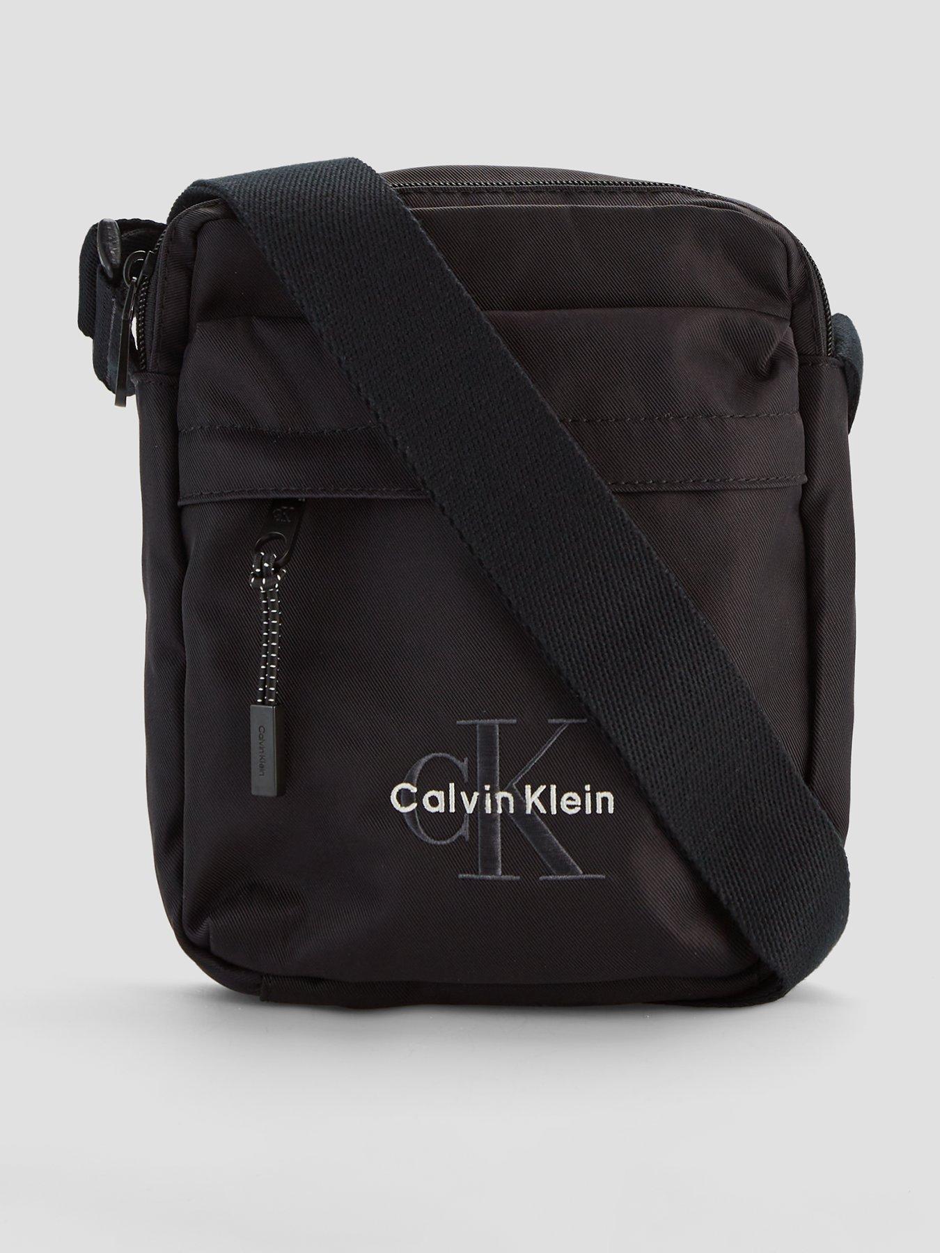 Image 1 of 4 of Calvin Klein Bold Reporter Bag - Black