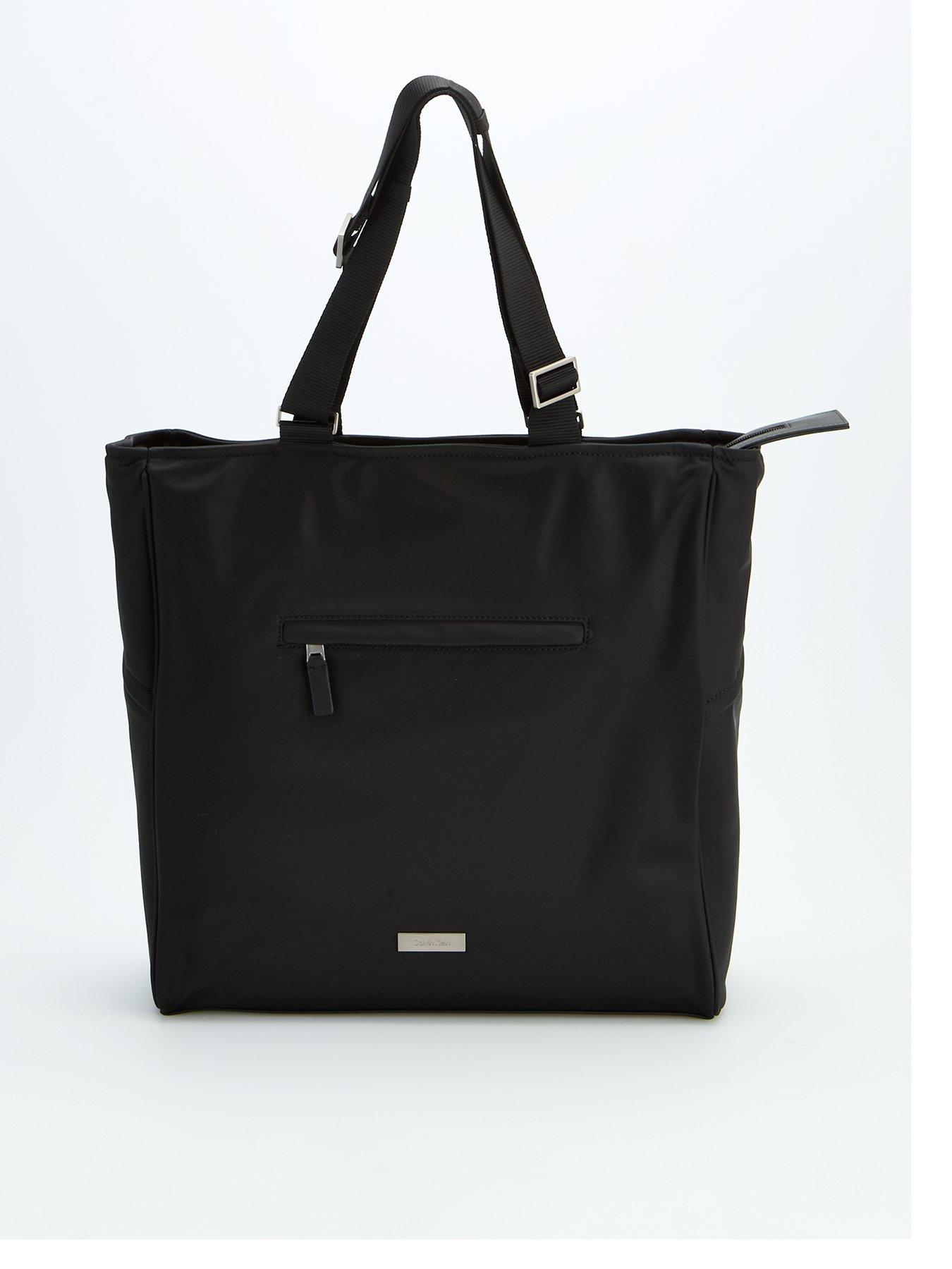 Calvin Klein Sleek Pocket Tote Bag - Black