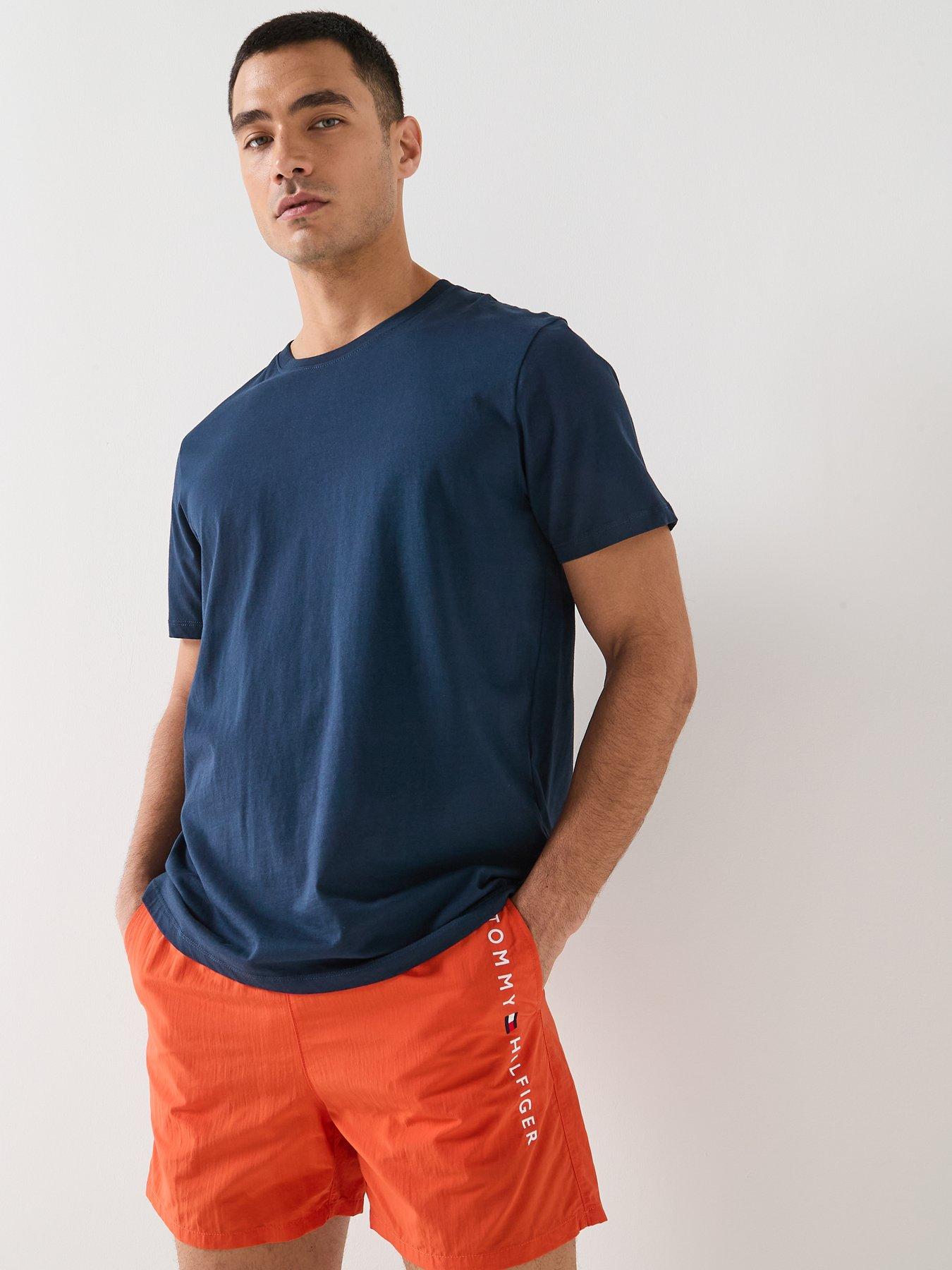 Image 5 of 6 of Tommy Hilfiger Side Linear Logo Swimshorts - Orange