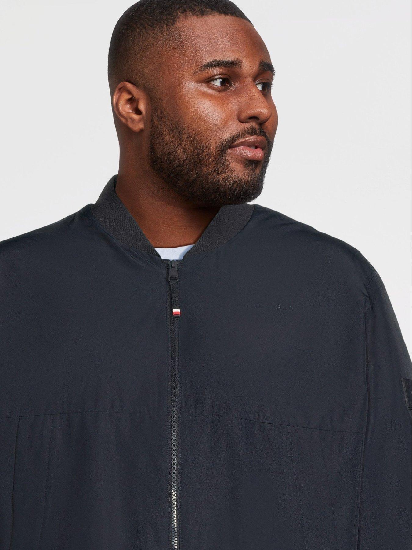 Image 4 of 5 of Tommy Hilfiger Big &amp; Tall Branded Bomber - Navy