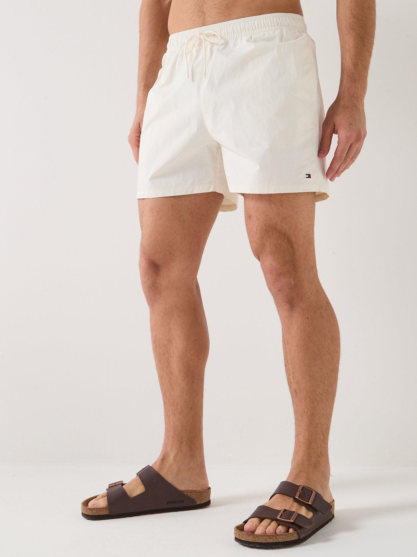Tommy Hilfiger Essential Small Flag Medium Swim Shorts - White