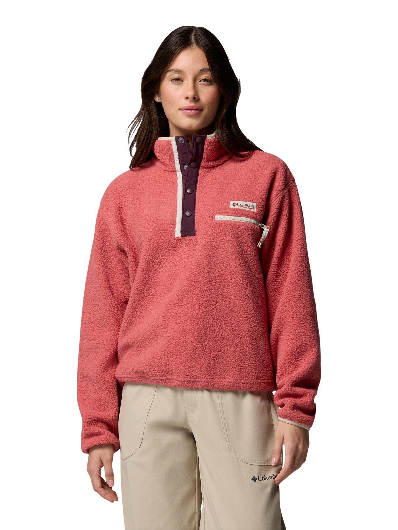 columbia-womens-helvetia-ii-cropped-half-snap-fleece-red