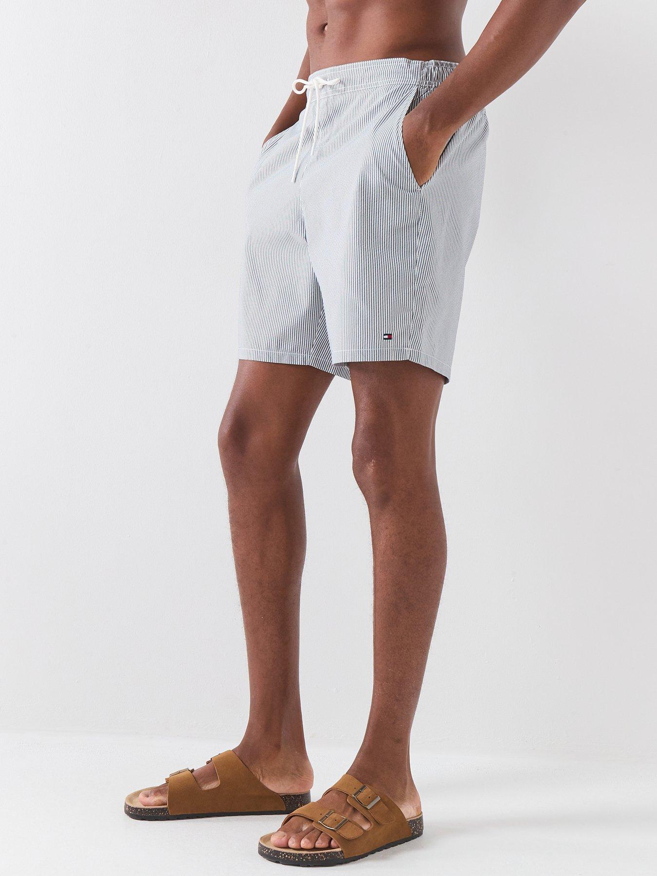 Tommy Hilfiger Essentials Ithaca Striped Long Swim Shorts - Navy