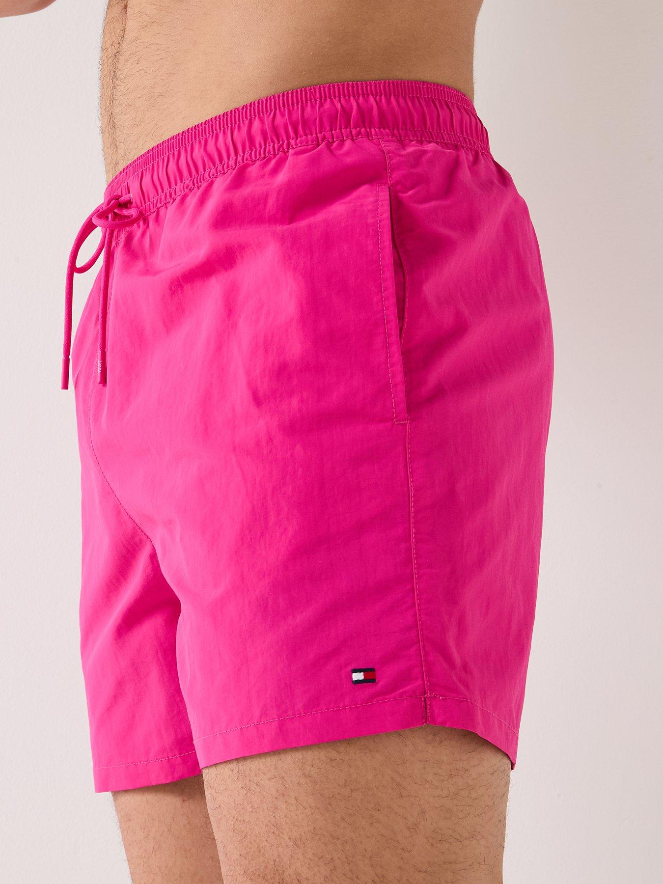 Image 4 of 5 of Tommy Hilfiger Essential Small Flag Medium Swim Shorts - Pink