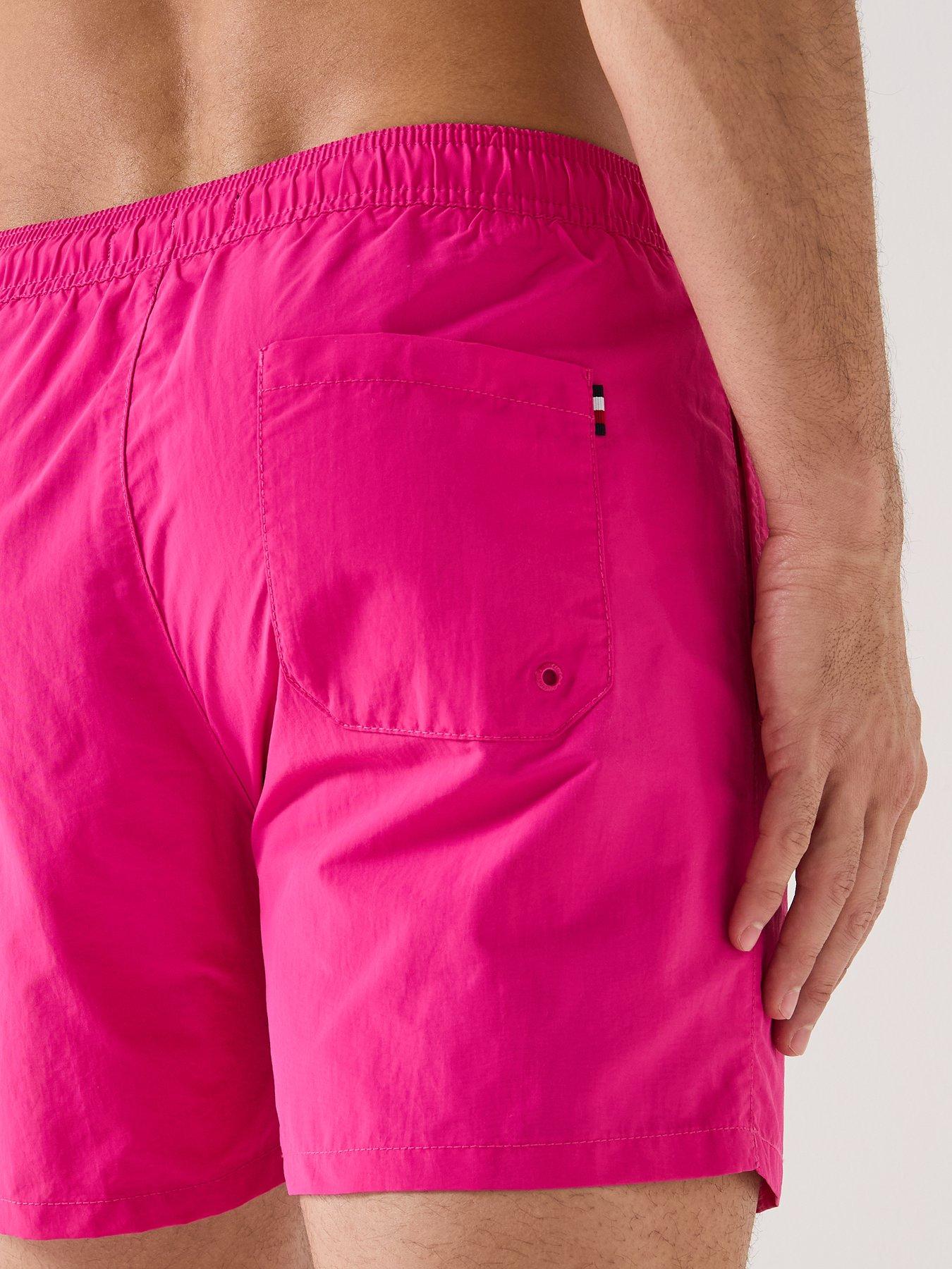 Image 5 of 5 of Tommy Hilfiger Essential Small Flag Medium Swim Shorts - Pink