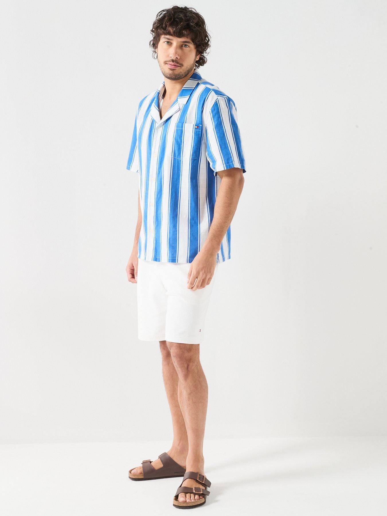 Image 4 of 5 of Tommy Hilfiger Towelling Sweat Shorts - White
