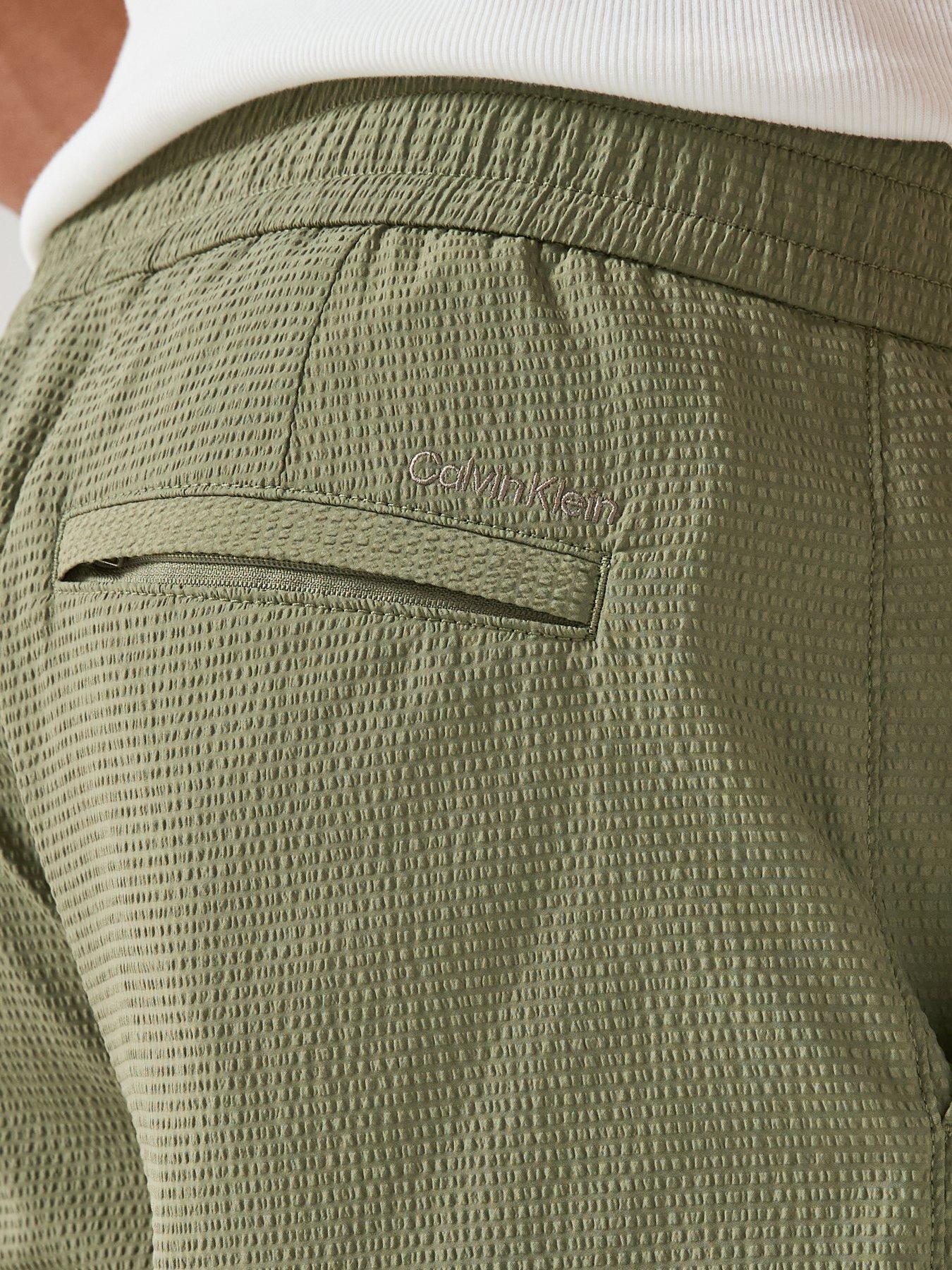 Image 6 of 6 of Calvin Klein Seersucker Shorts - Green