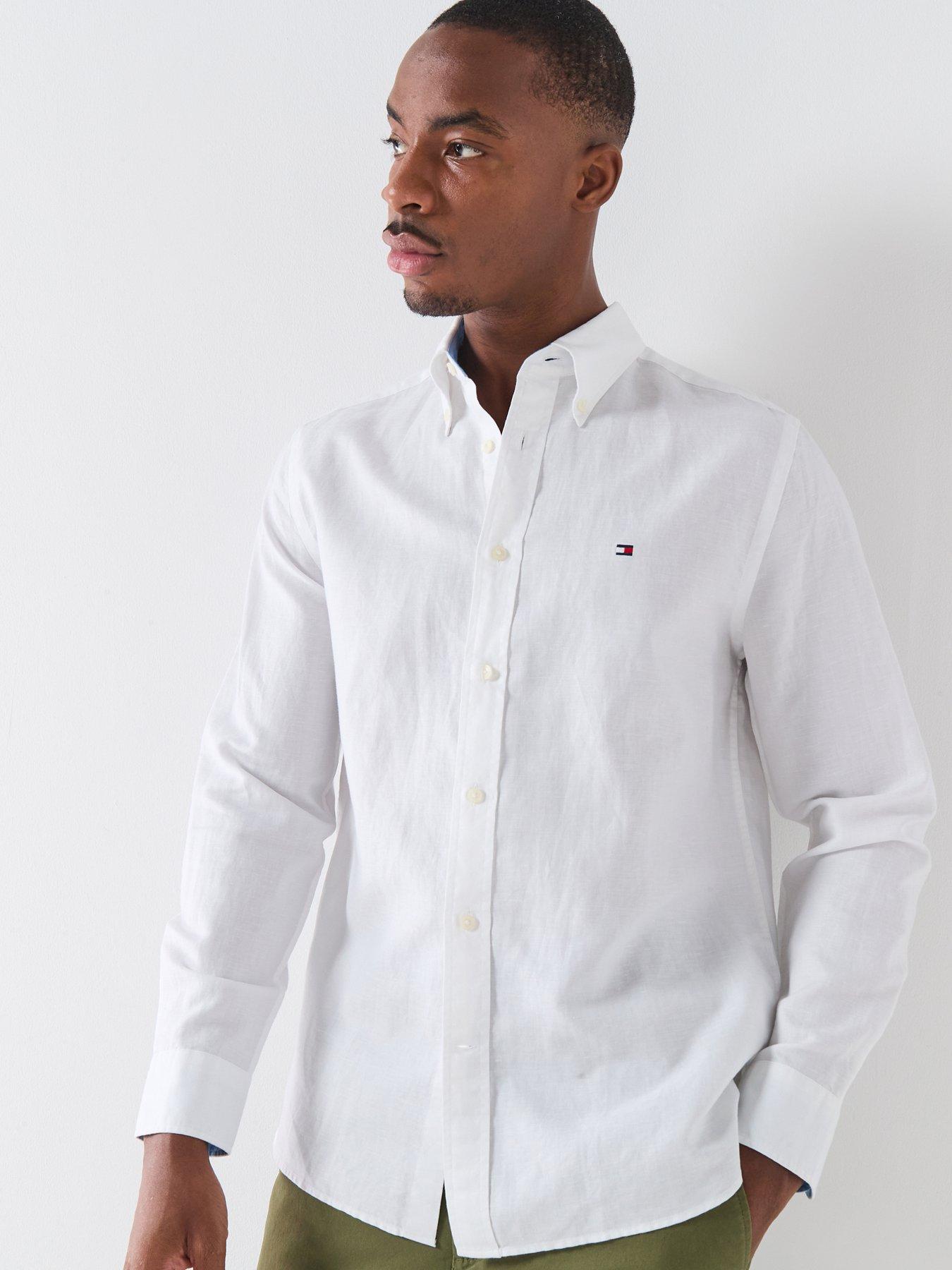tommy-hilfiger-regular-fit-linen-blend-shirt-white