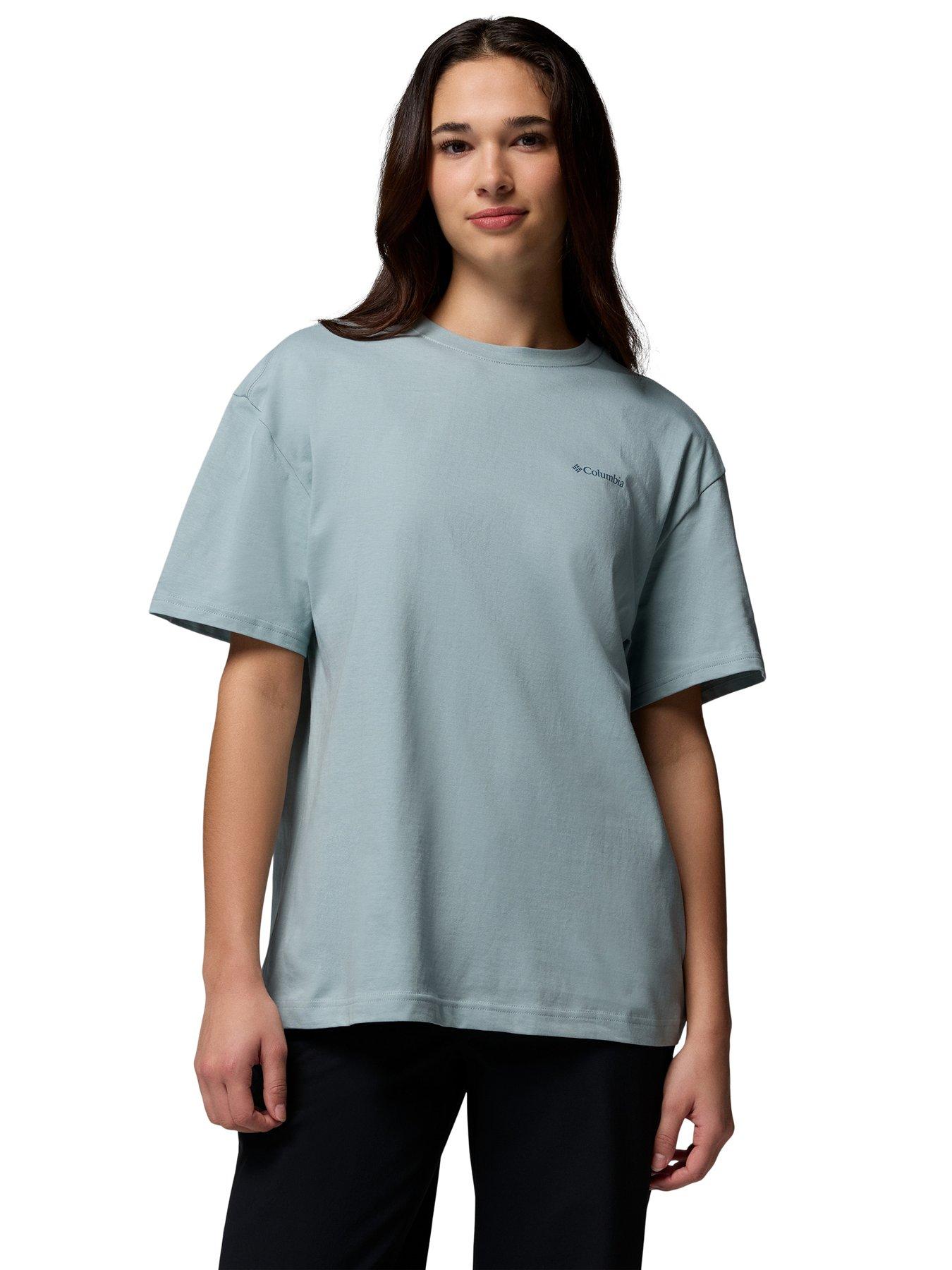 Columbia Womens Rolling Bend Graphic Oversized T-Shirt - Blue