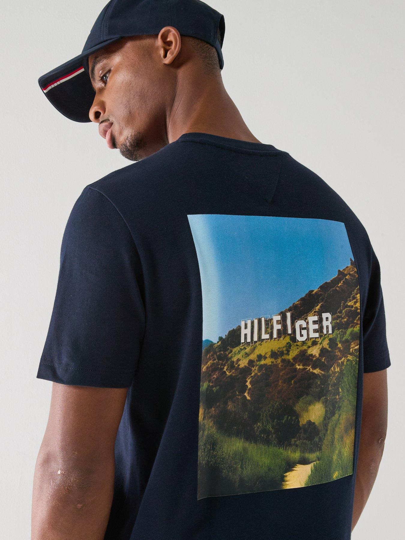 Tommy Hilfiger Sign Back Photo Print T-Shirt - Navy