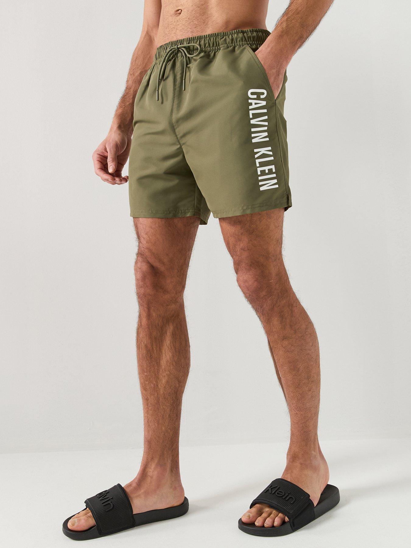 Calvin Klein Calvin Klein Intense Power Side Logo Medium Swim Shorts - Green