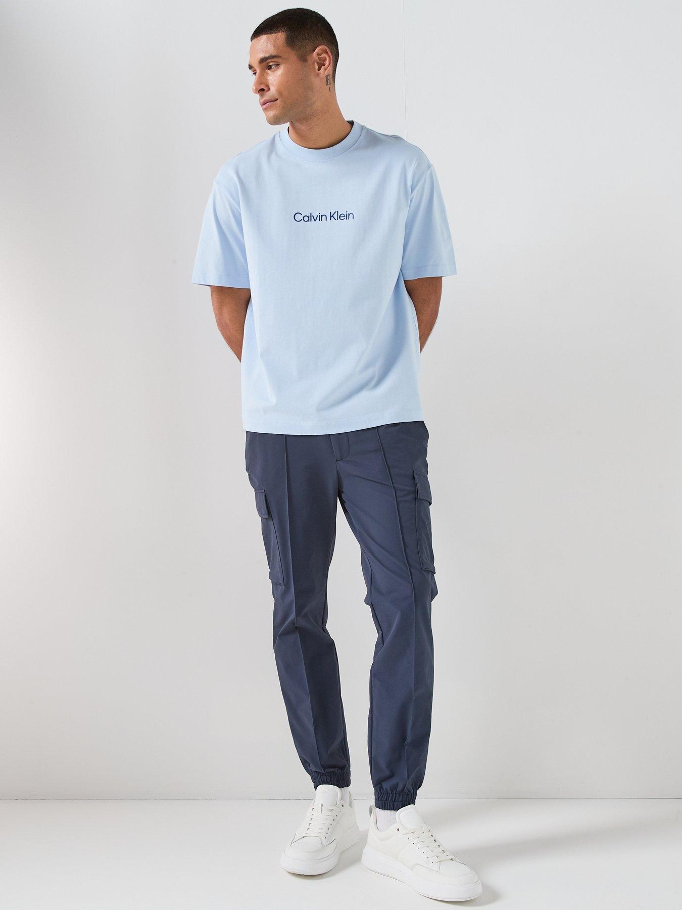 Image 3 of 6 of Calvin Klein Tech Dobby Cargo Pants - Blue