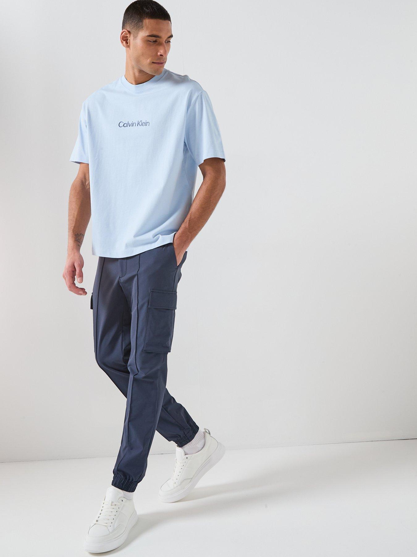Image 6 of 6 of Calvin Klein Tech Dobby Cargo Pants - Blue