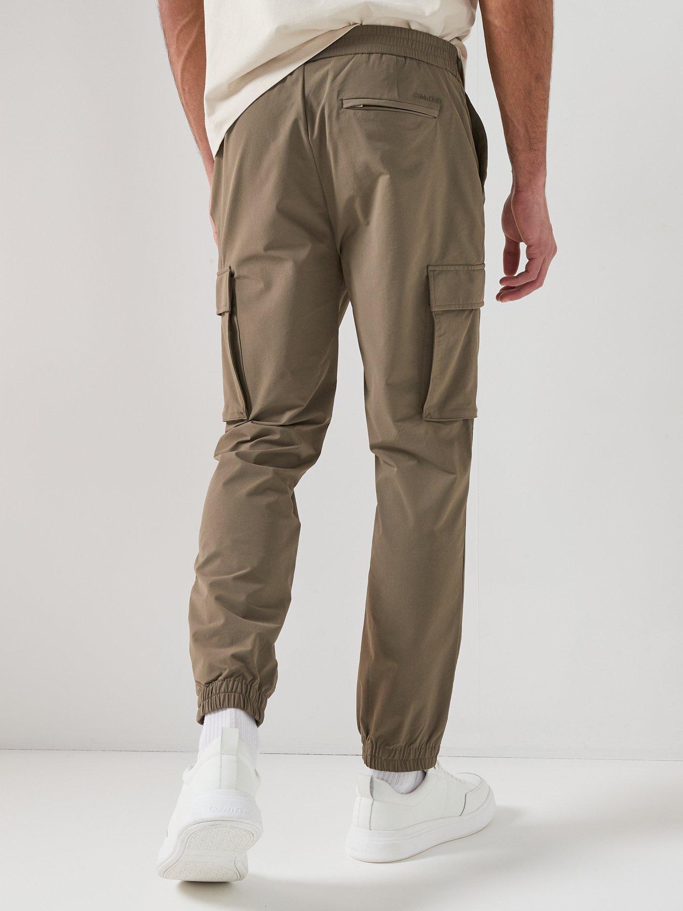  image of calvin-klein-tech-dobby-cargo-pants-beige