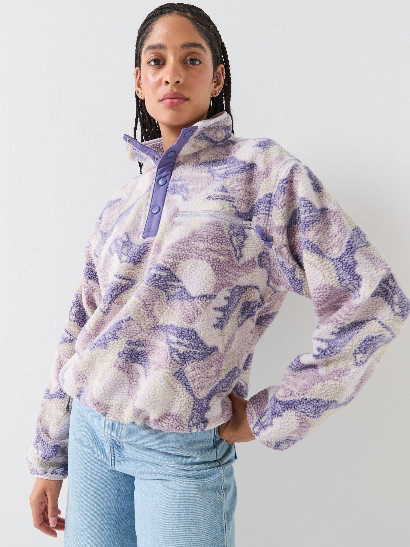 columbia-womens-helvetia-ii-printed-cropped-half-snap-fleece-purple