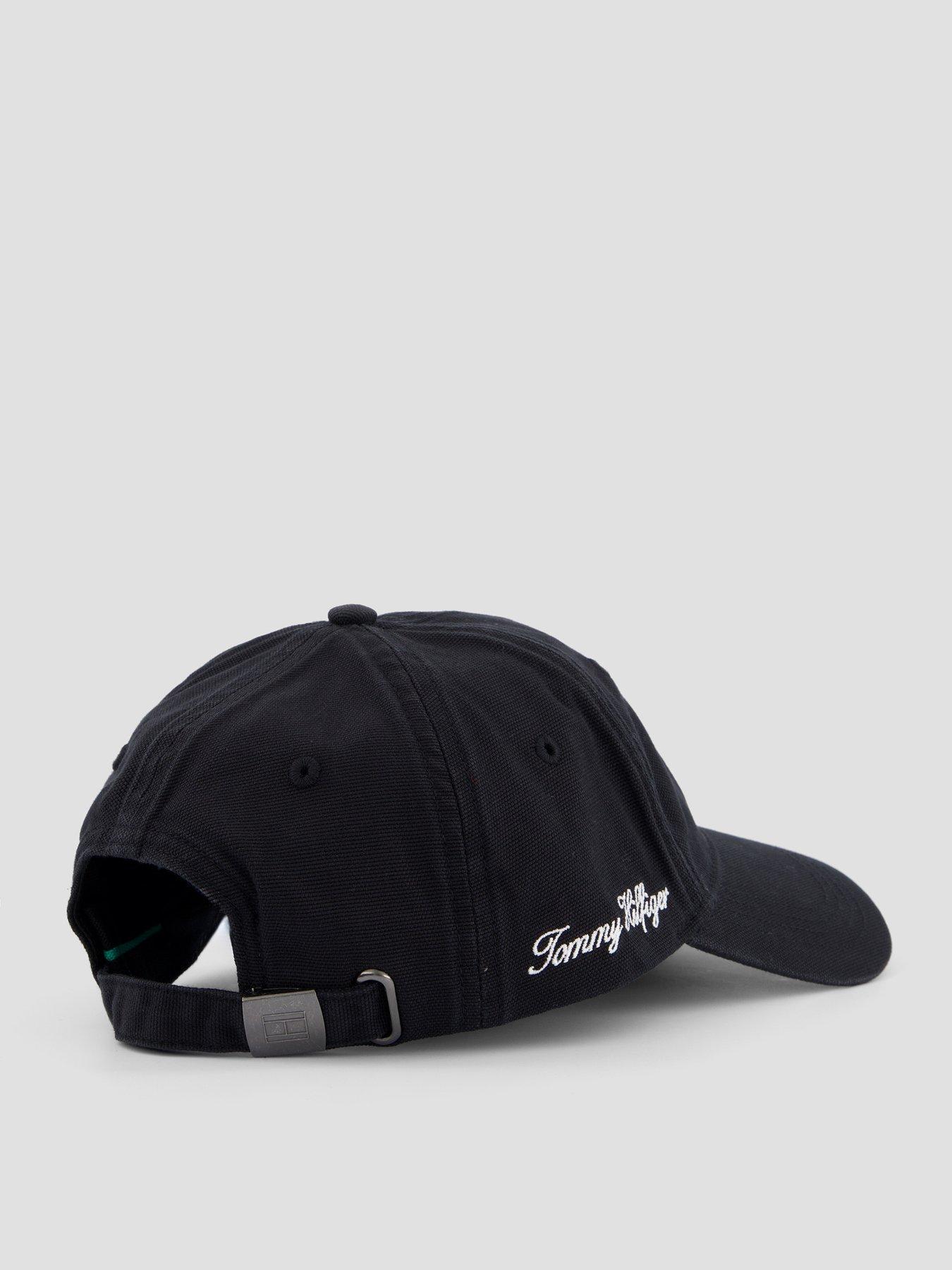  image of tommy-hilfiger-th-script-soft-6-panel-cap-black