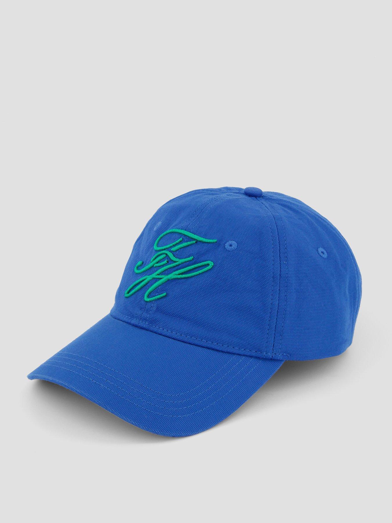 back image of tommy-hilfiger-th-script-soft-6-panel-cap-bright-blue