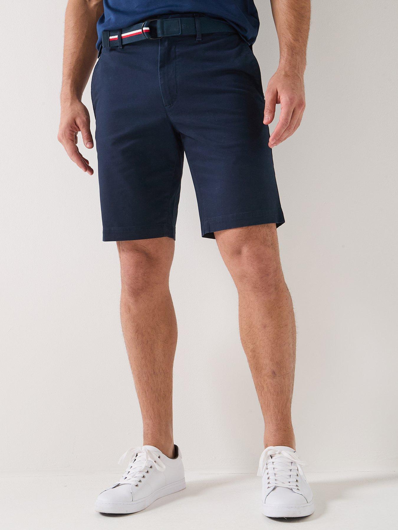Tommy Hilfiger Denton Essential Twill Belted Chino Shorts - Navy