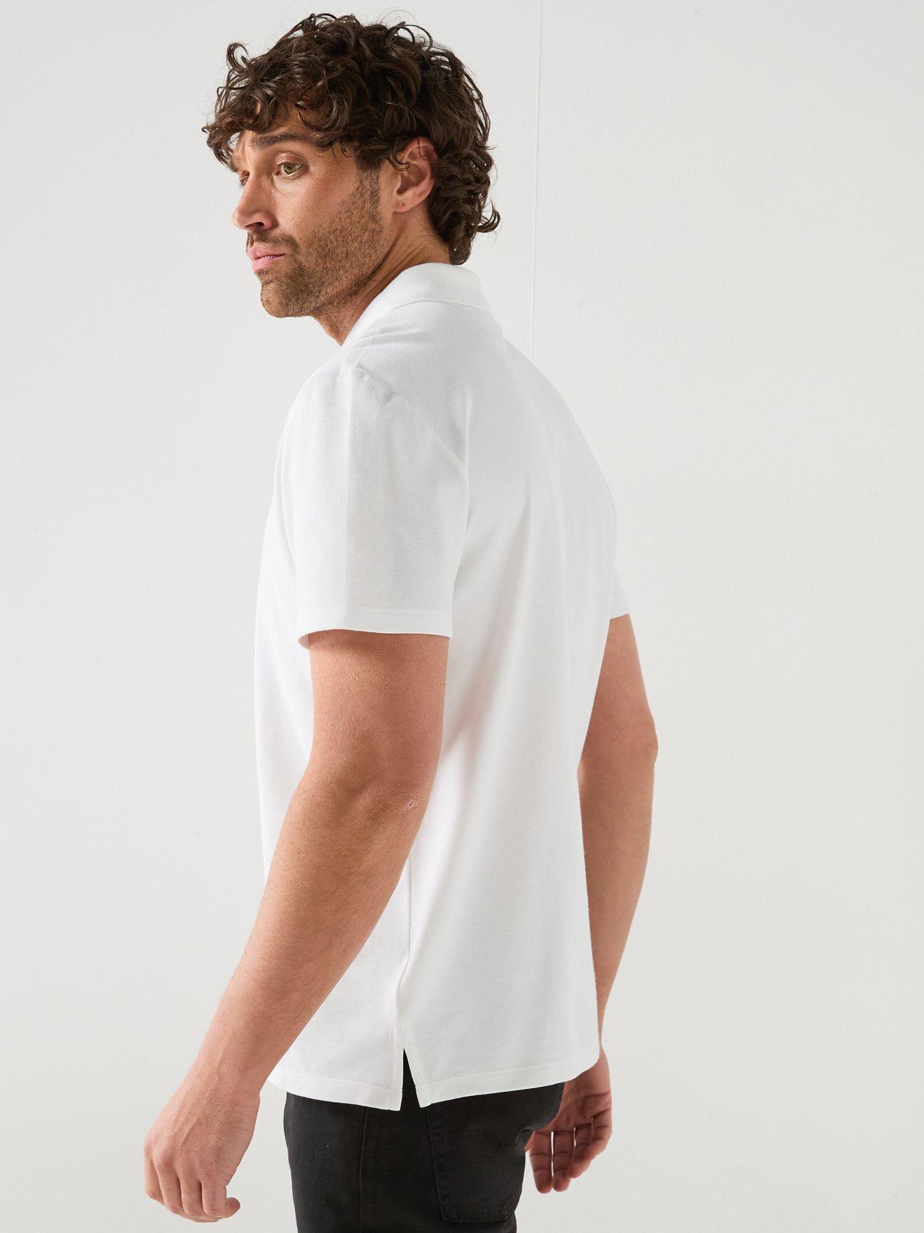  image of calvin-klein-tech-interlock-short-sleeve-polo-shirt-white