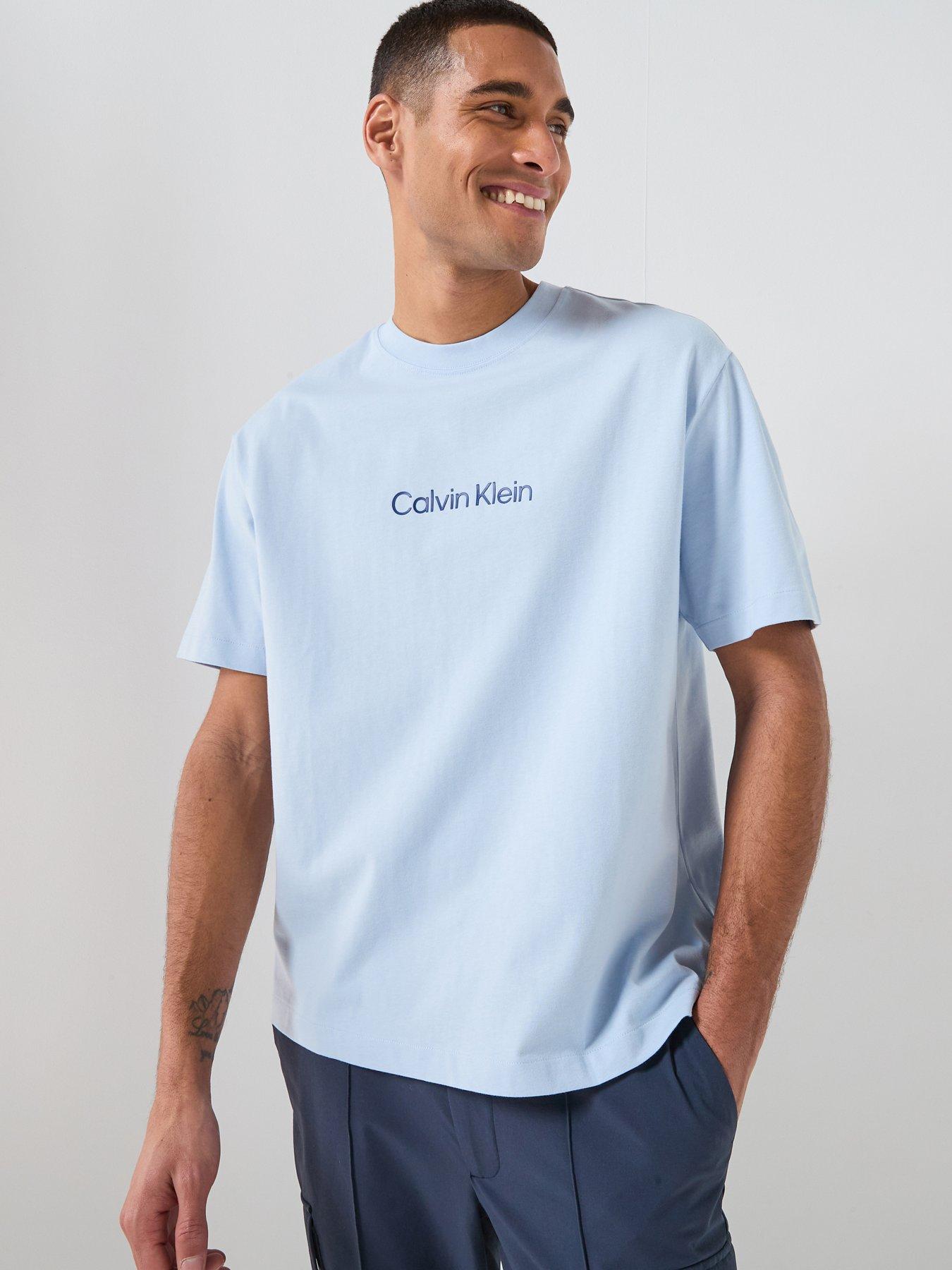 Calvin Klein Calvin Klein Relaxed Fit Central Logo T-shirt - Blue