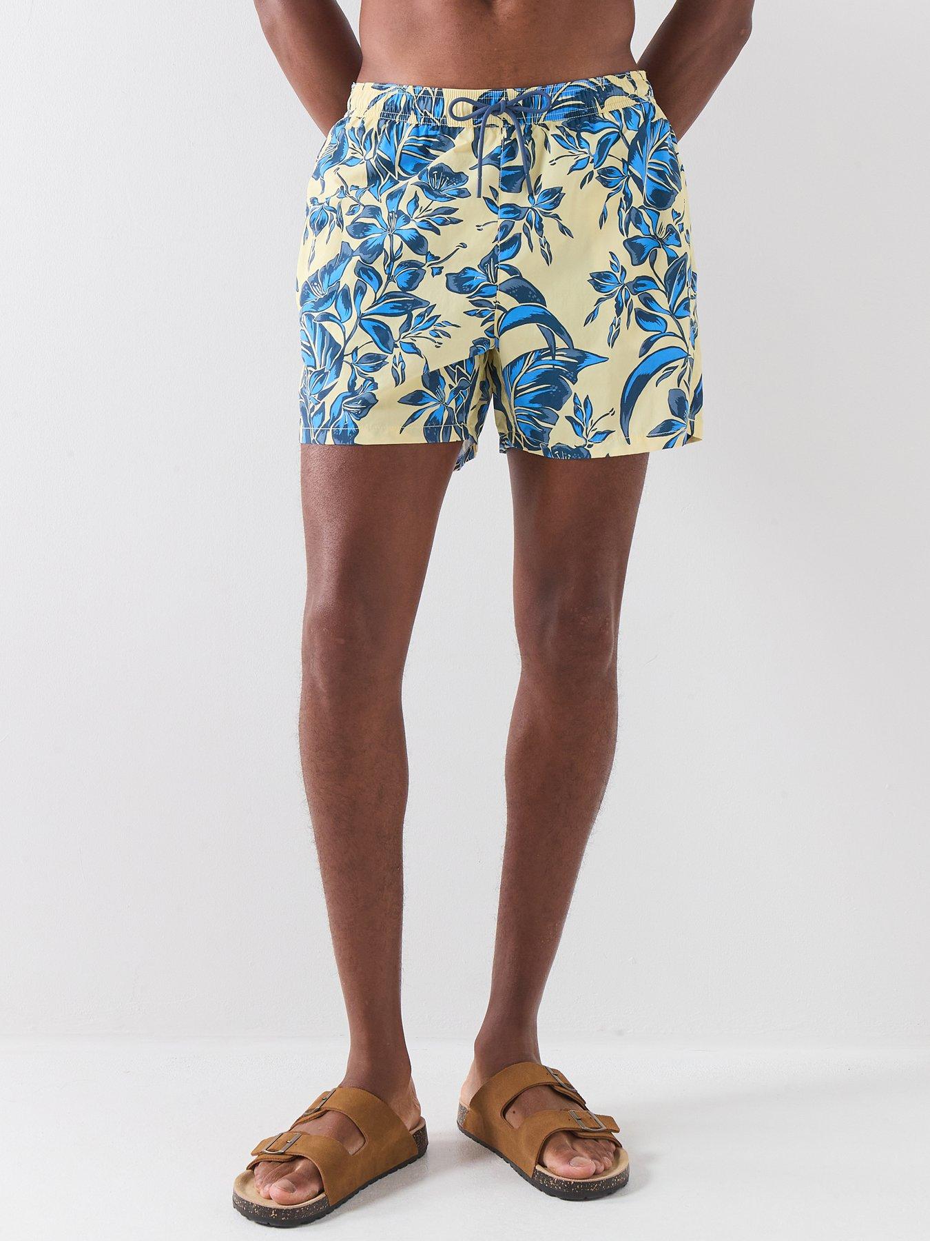 Tommy Hilfiger Essential Floral All Over Print Medium Swim Shorts - Yellow