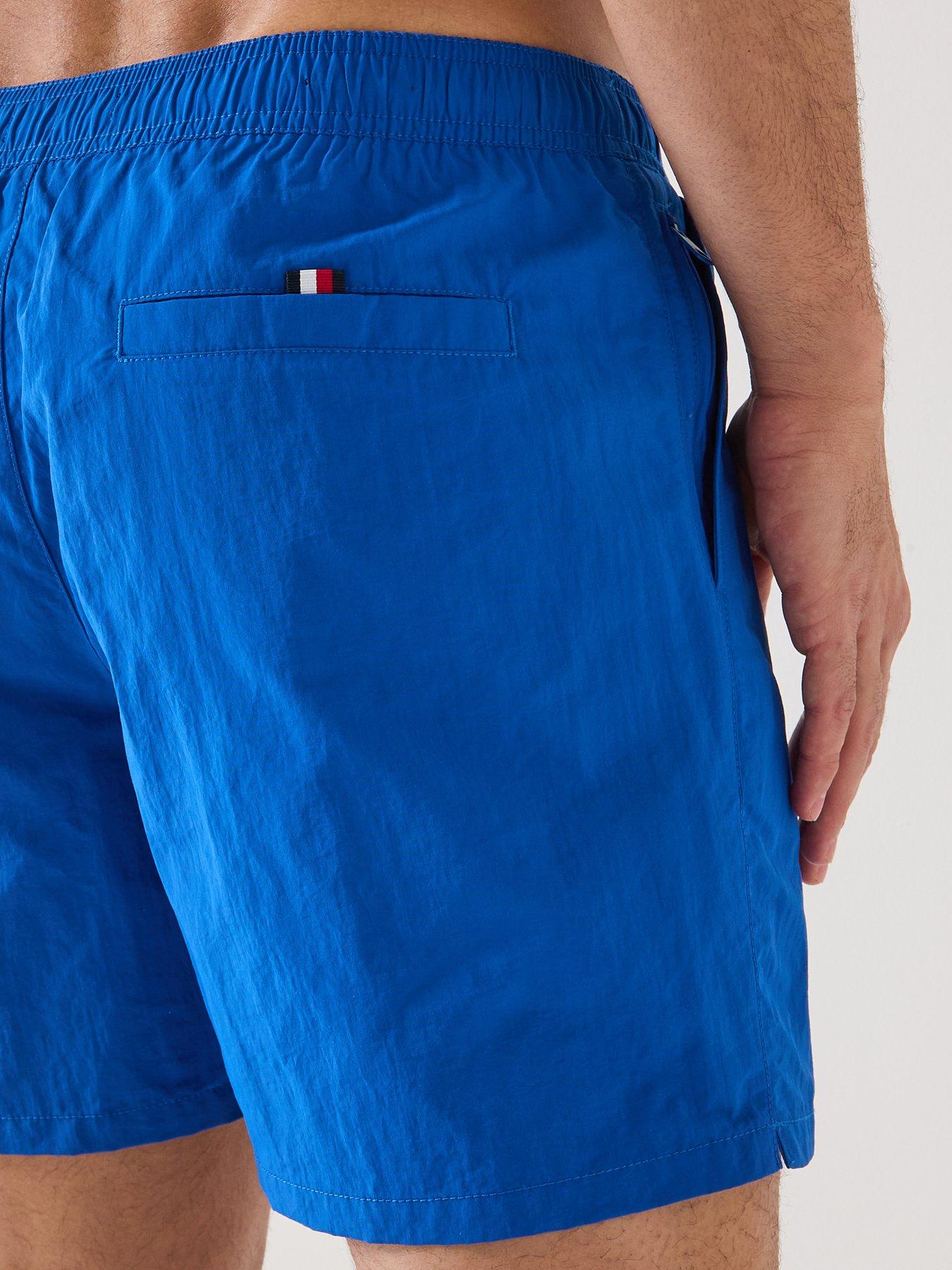  image of tommy-hilfiger-side-linear-logo-swimshorts-blue