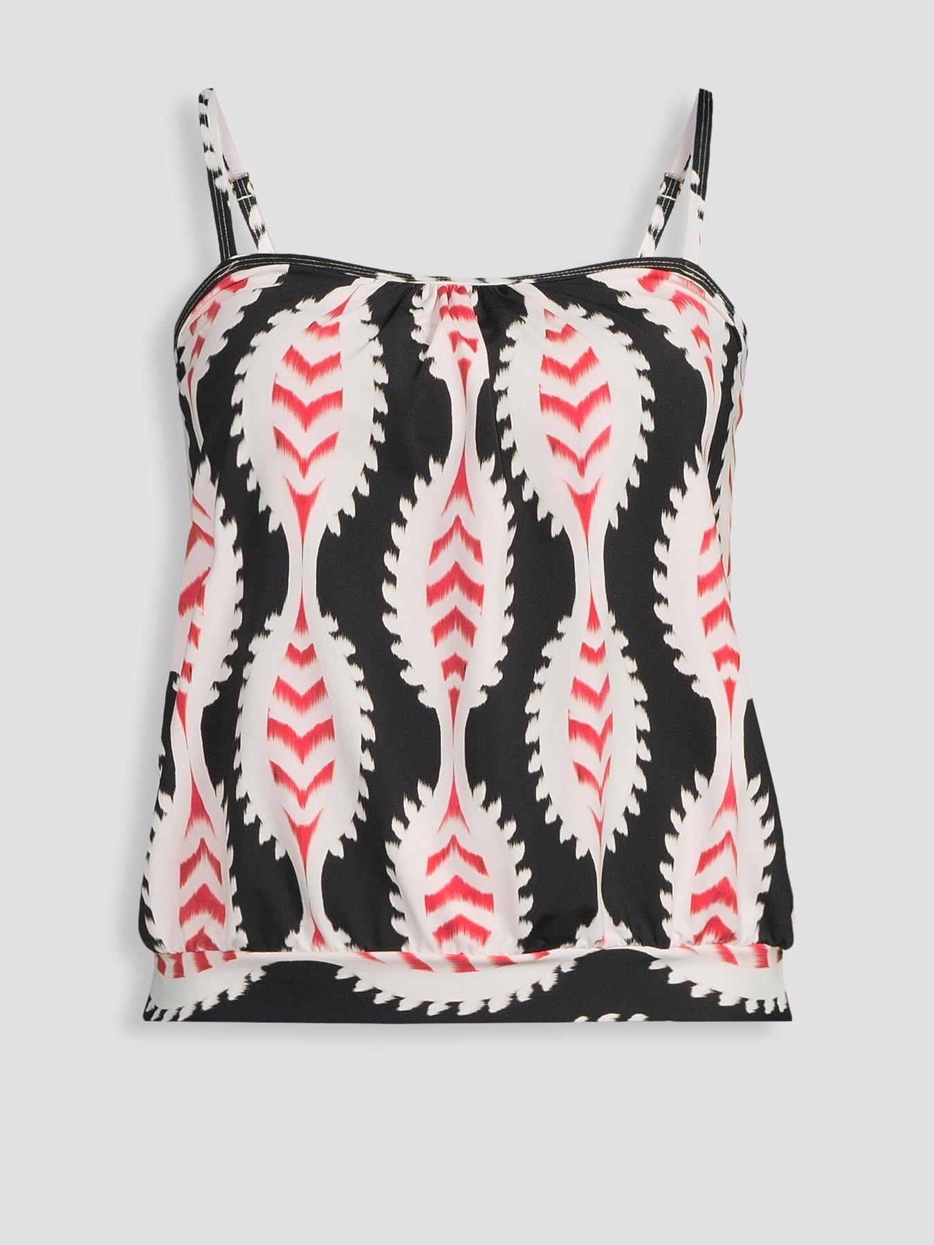 Image 7 of 7 of The Very Collection Abstract Print Tankini Top - Multi