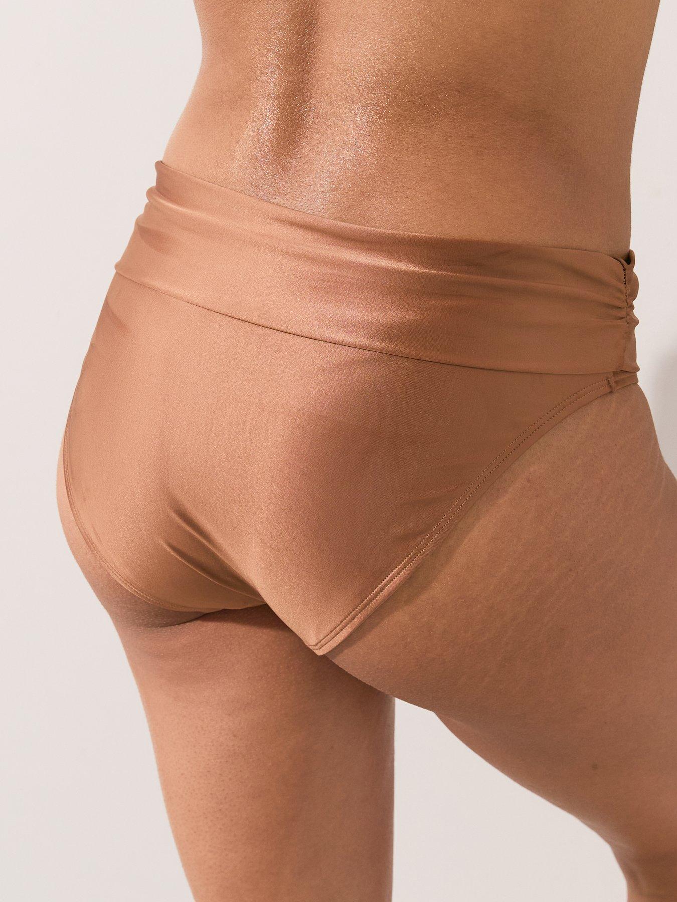 Image 2 of 7 of The Very Collection High Waisted Folded Bikini Brief - Natural