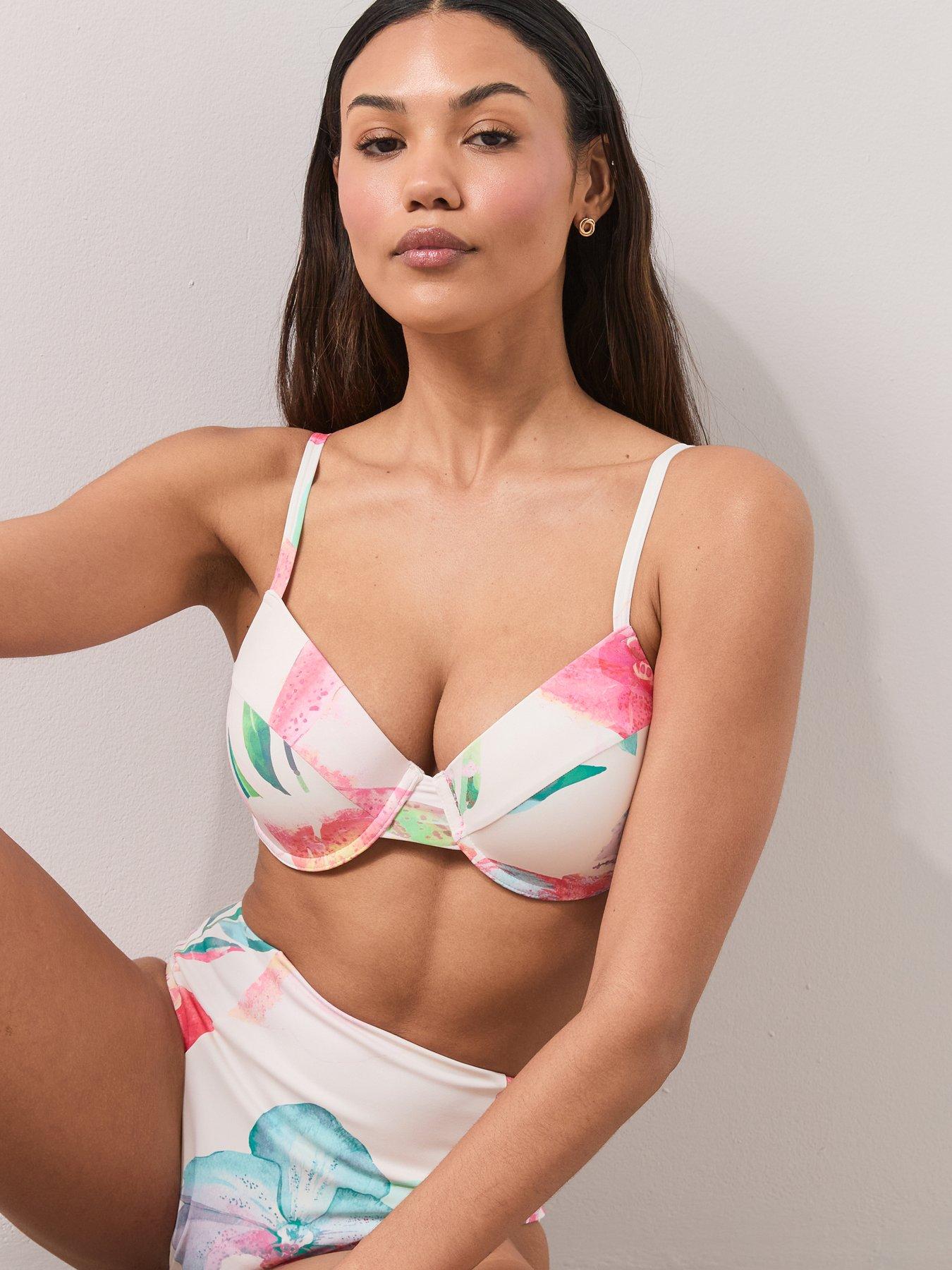 Image 5 of 6 of The Very Collection Printed Underwire Bikini Top - Multi