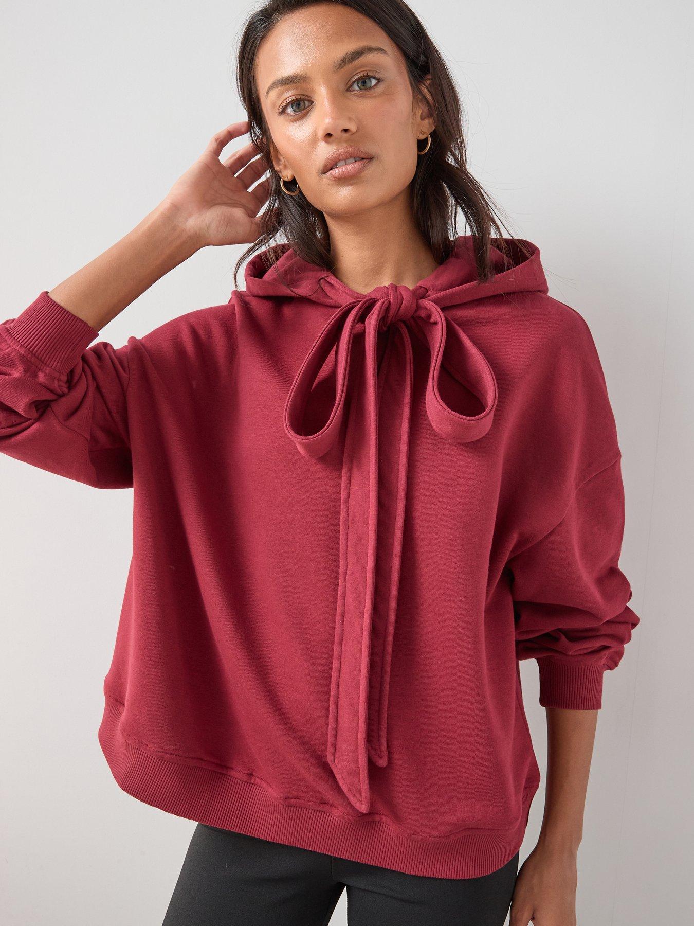 the-very-collection-bow-detail-hoodie-red