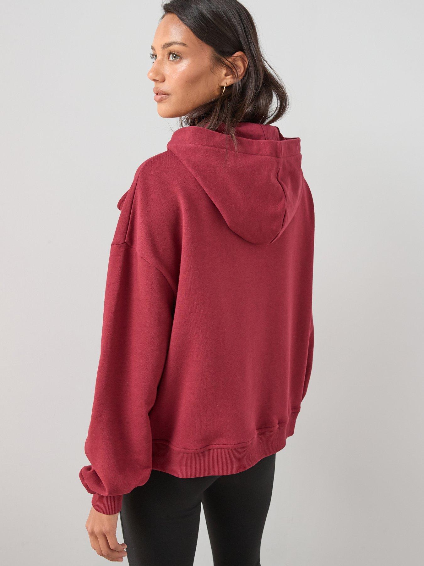 Image 2 of 6 of The Very Collection Bow Detail Hoodie - Red