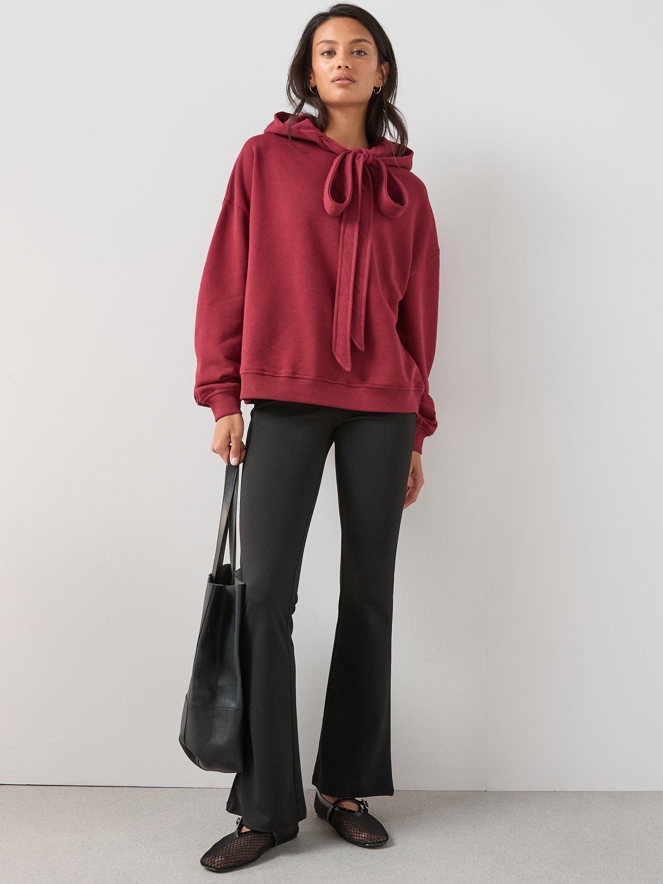 Image 4 of 6 of The Very Collection Bow Detail Hoodie - Red