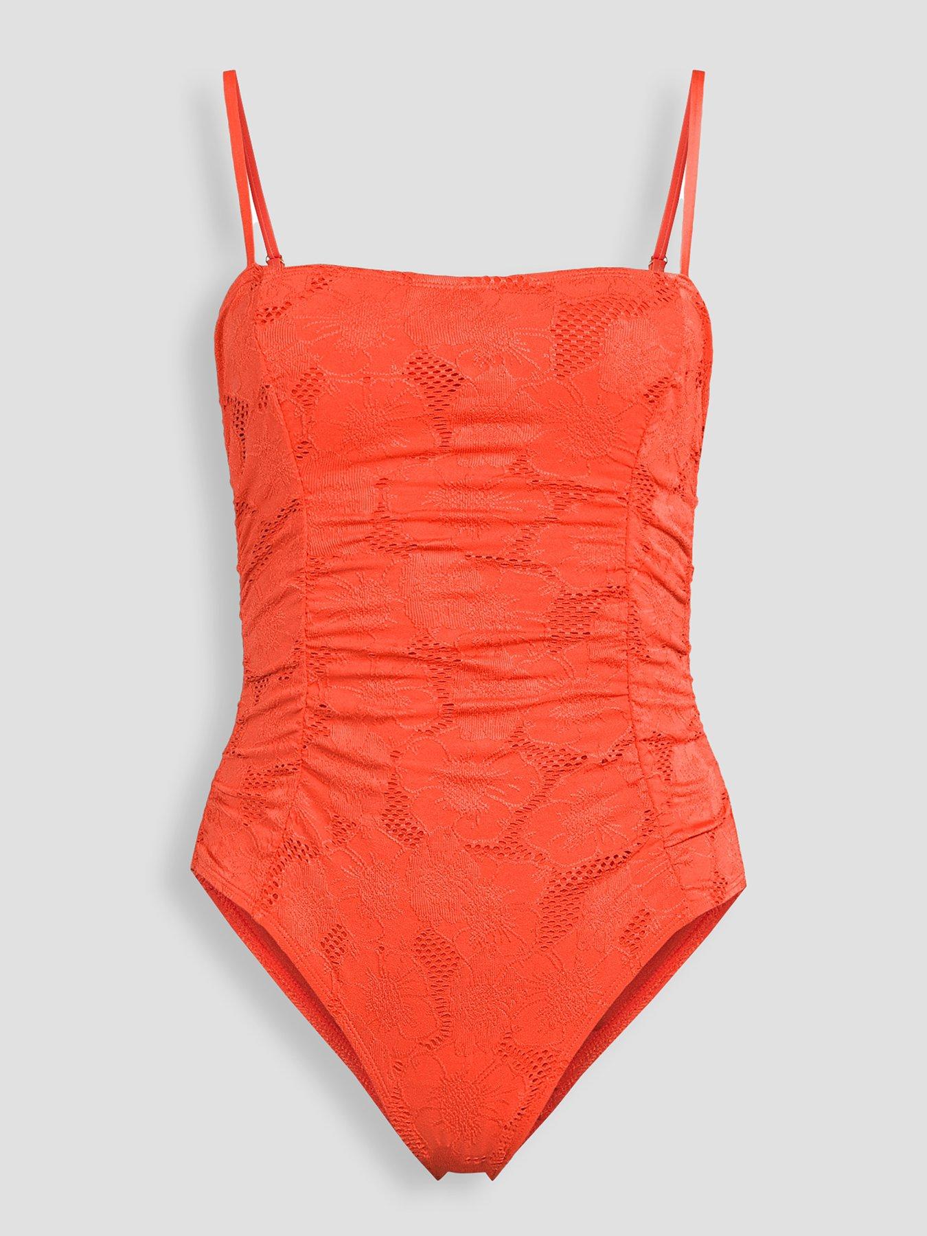 Image 7 of 7 of The Very Collection Textured Ruched Swimsuit