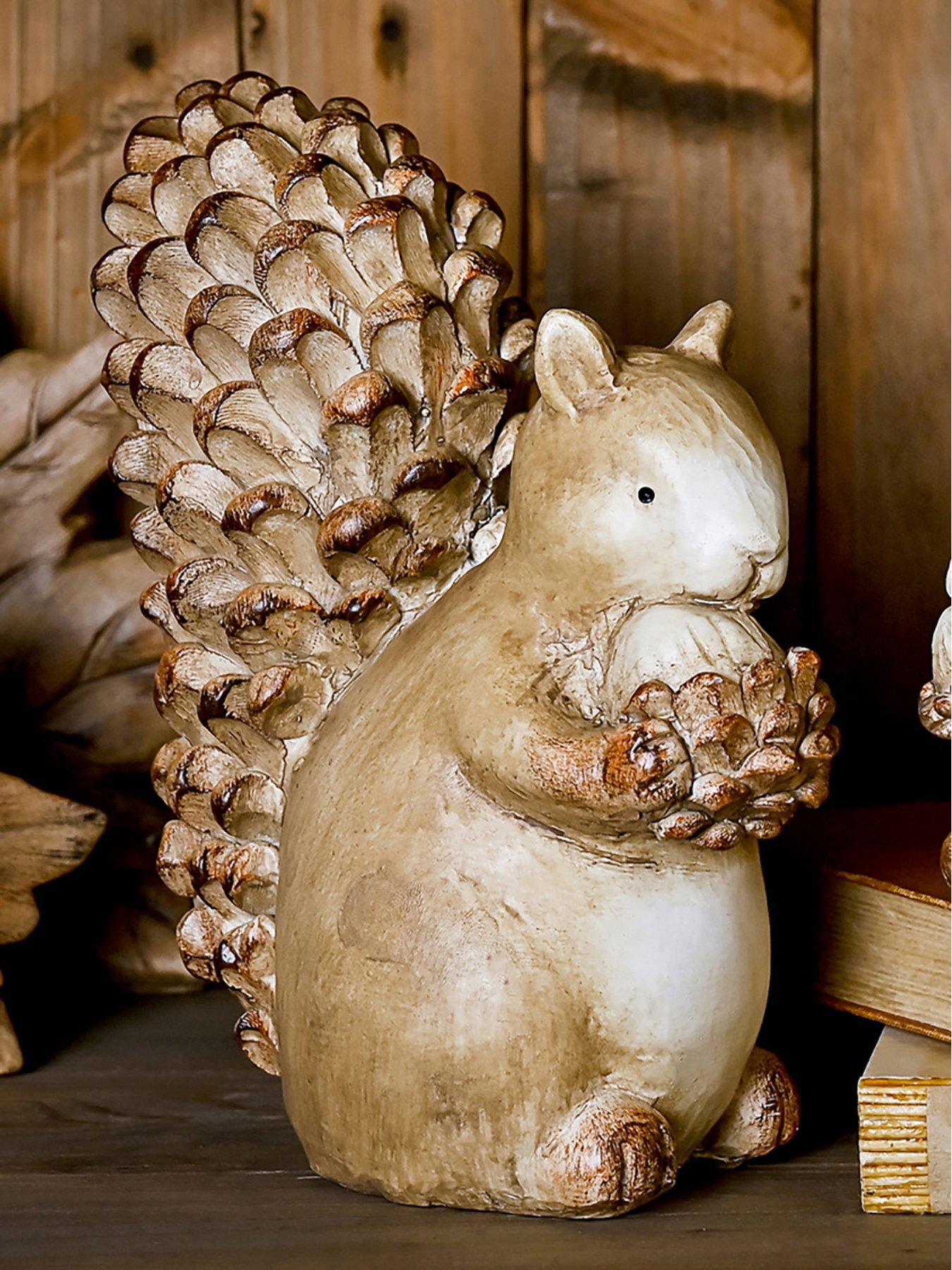 Image 1 of 3 of Country Living Wood Effect Resin Squirrel - Large