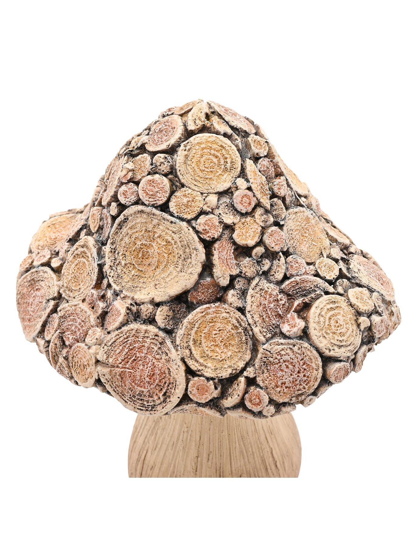 Image 3 of 5 of Country Living Wood Effect Mushroom with Log - 20cms