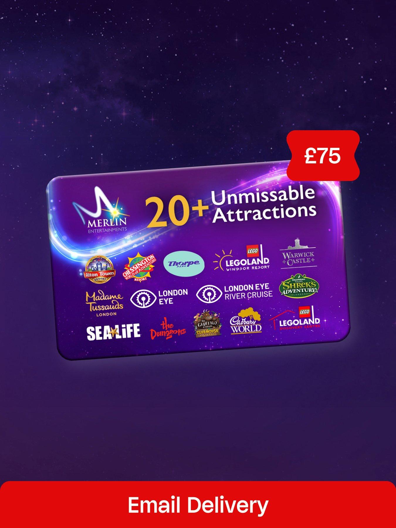 Virgin Experience Days £75 Merlin Attractions Gift Card - digital download