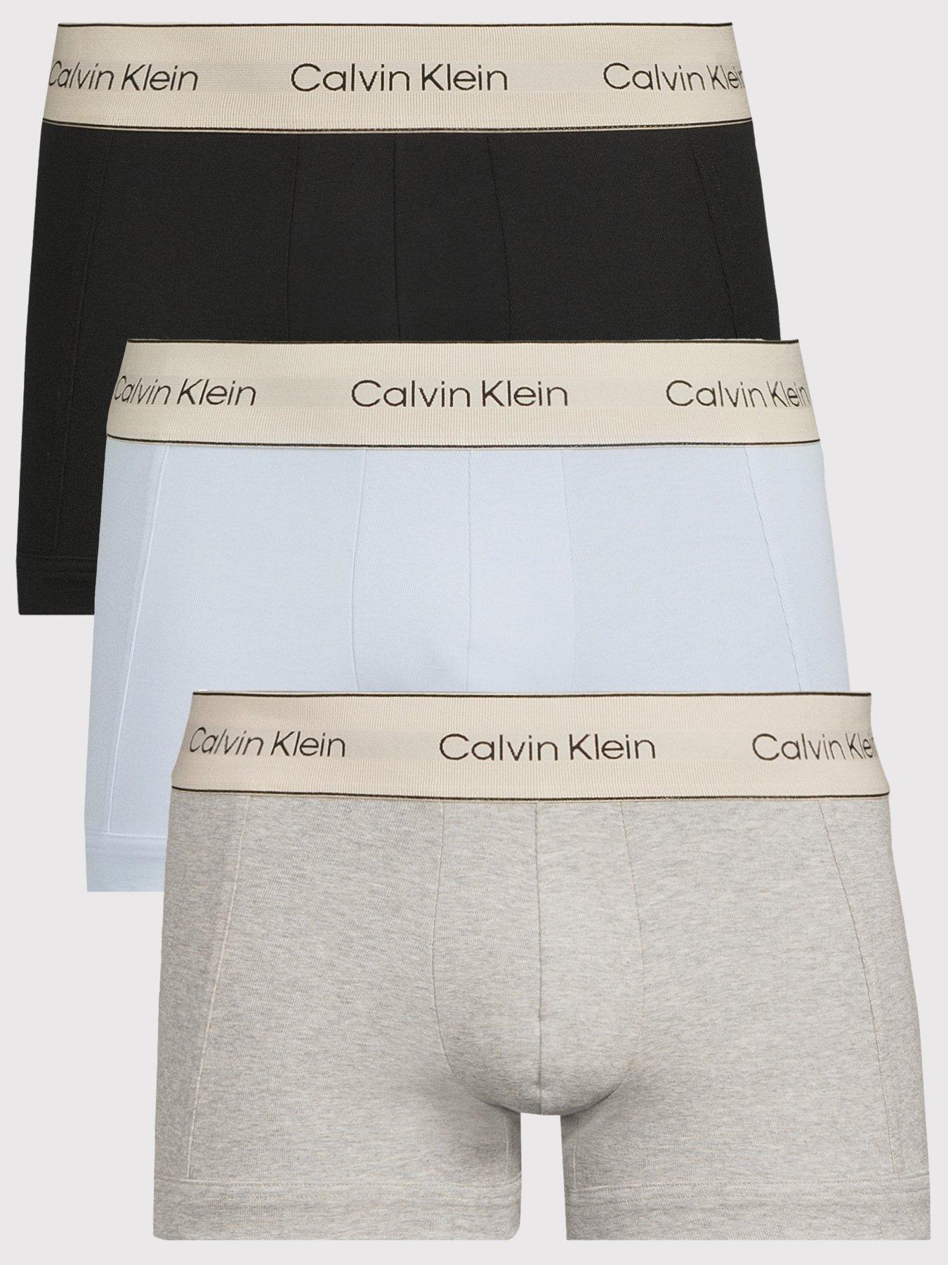 Image 1 of 4 of Calvin Klein Underwear 3 Pack Heritage Cotton Trunks - Assorted