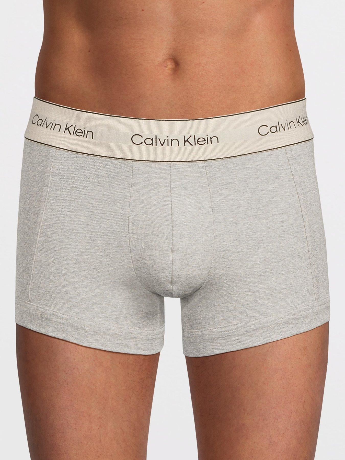 Image 2 of 4 of Calvin Klein Underwear 3 Pack Heritage Cotton Trunks - Assorted