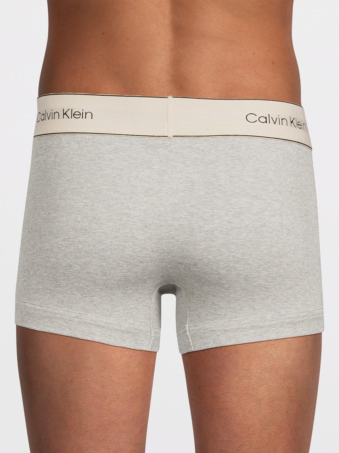 Image 3 of 4 of Calvin Klein Underwear 3 Pack Heritage Cotton Trunks - Assorted