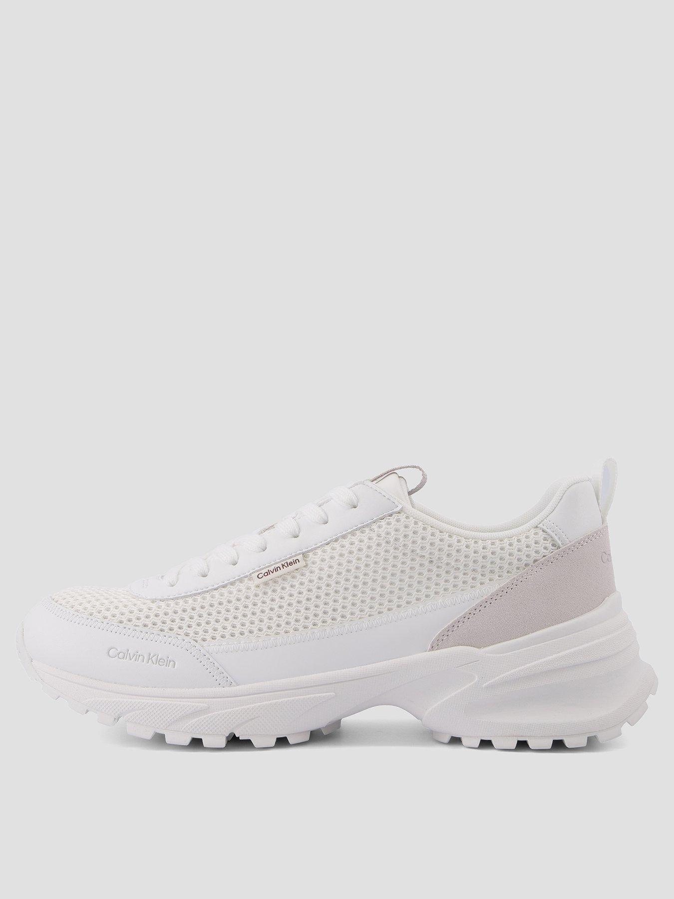 Image 1 of 7 of Calvin Klein Hike Runner Laceup Mesh Trainer - White